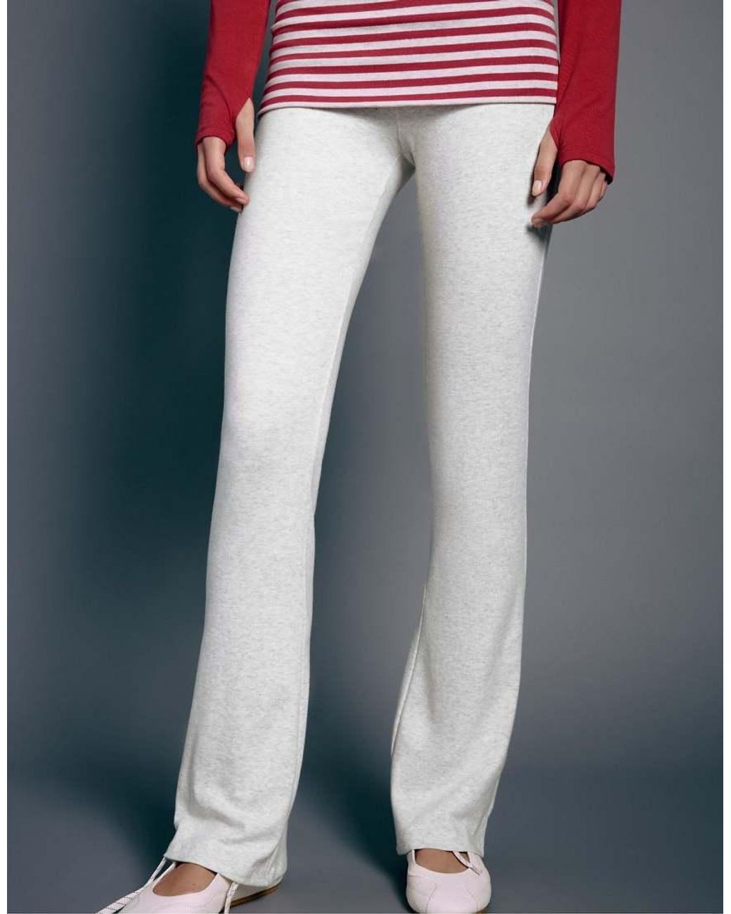 Stradivarius Red Turn-down Waist Bell Bottom leggings