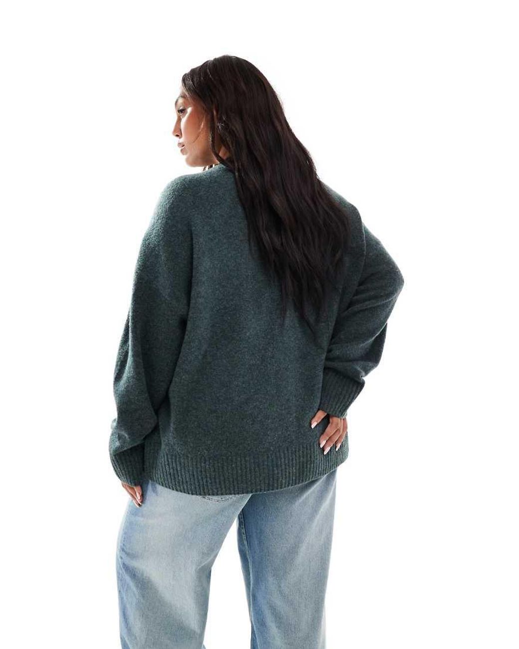 Vero Moda Blue Soft O-neck Oversized Jumper