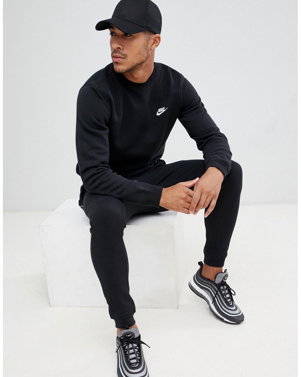 nike club swoosh crew sweatshirt