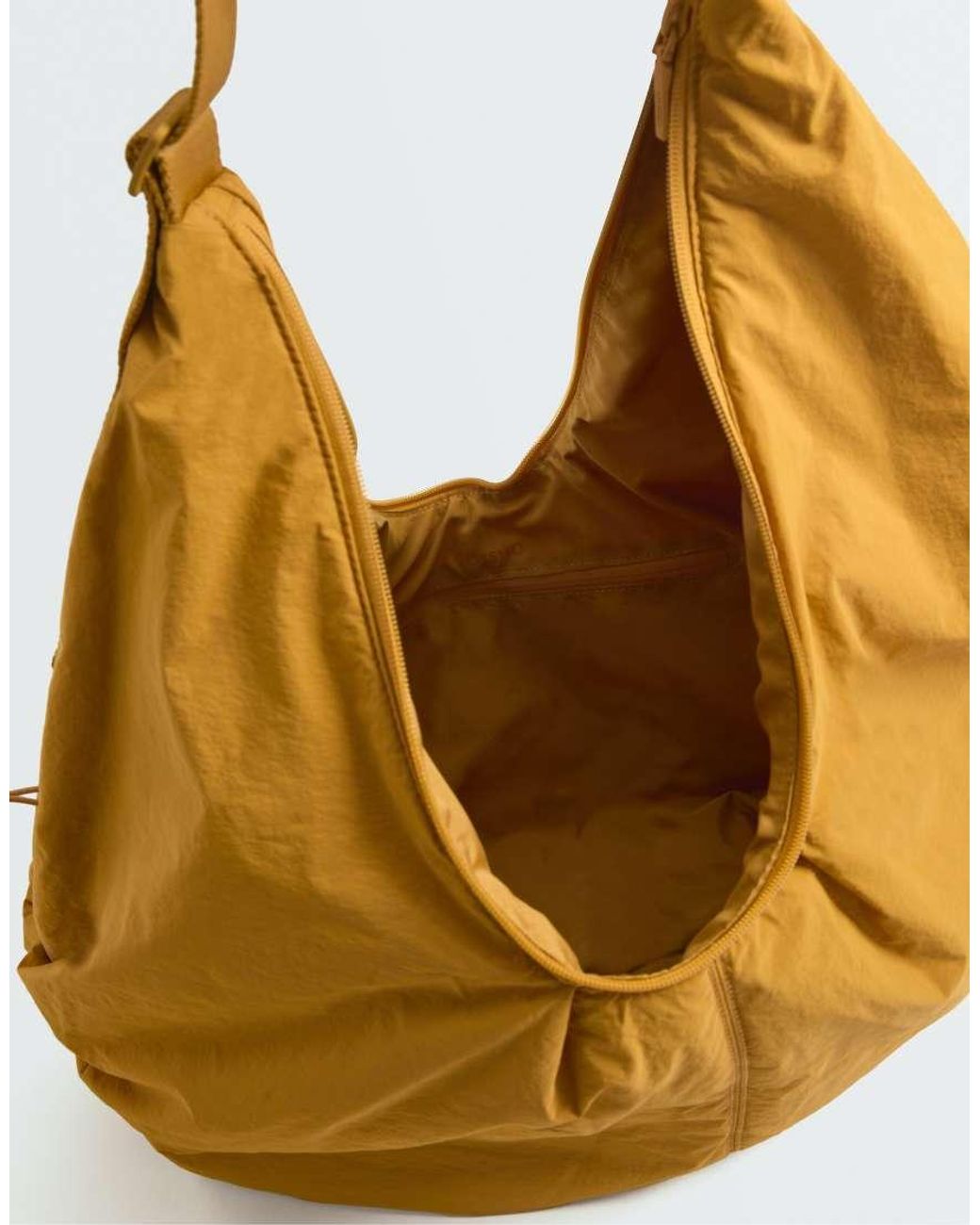 Oysho Metallic Gathered Shopper Bag