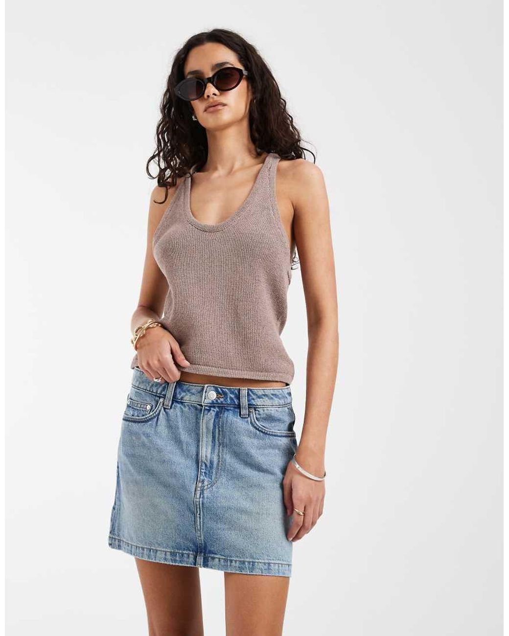 & Other Stories Blue Denim Mini Skirt