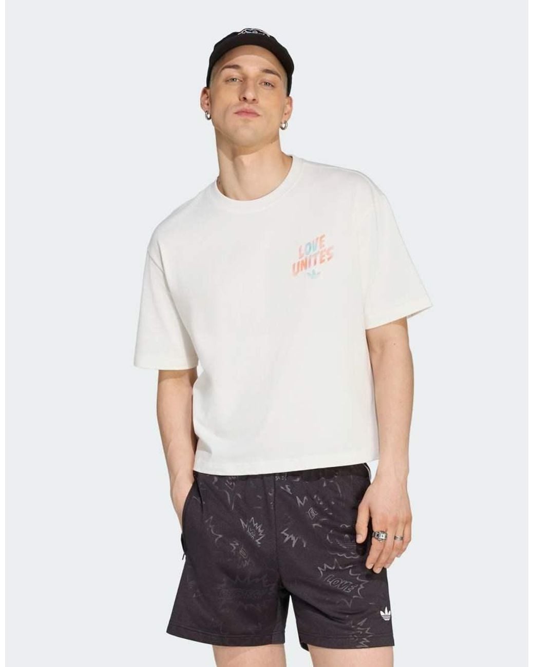 Adidas Originals White Love Unites Gfx Tee