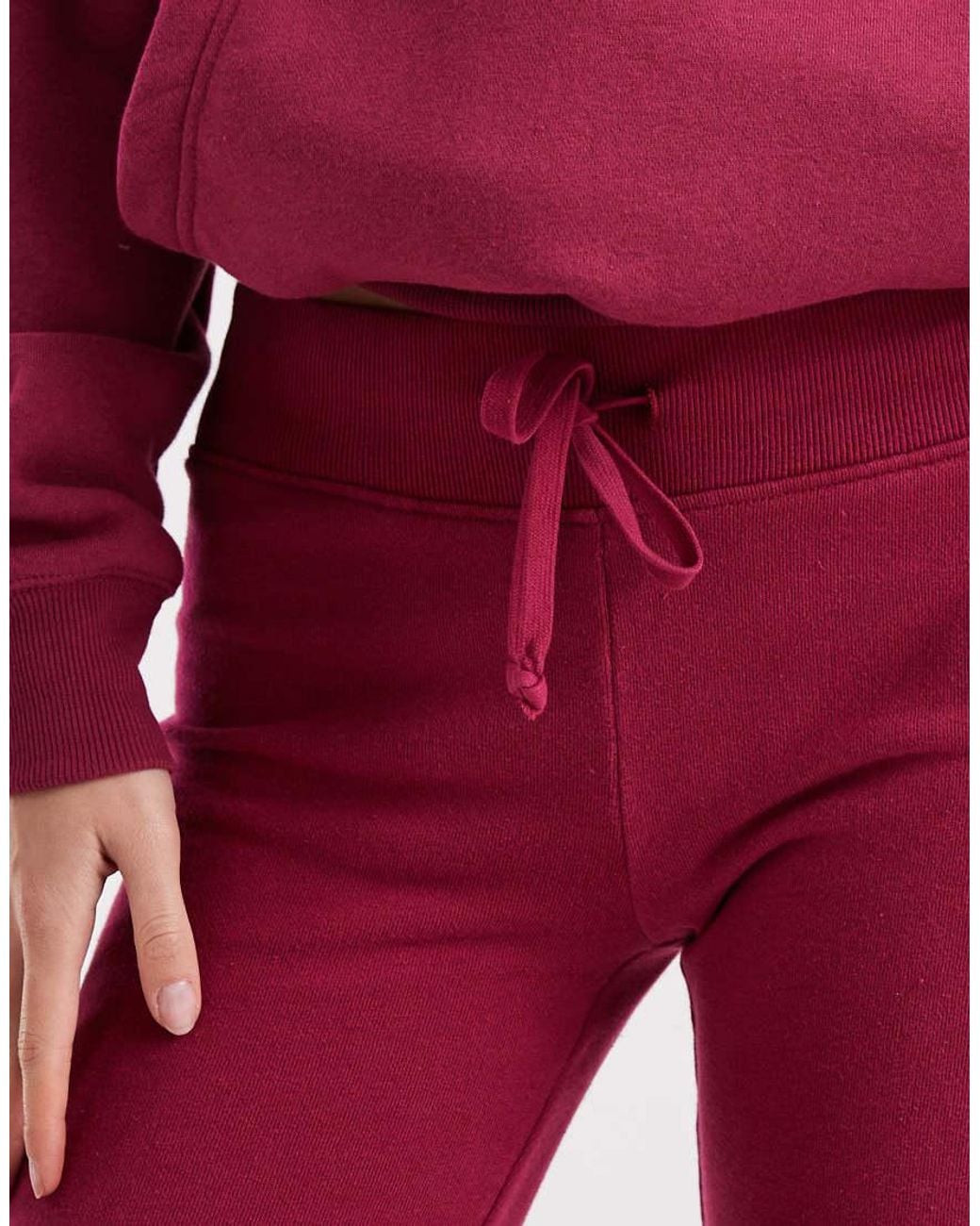 Cotton On Red Low Rise Bootleg Sweatpant Co-ord