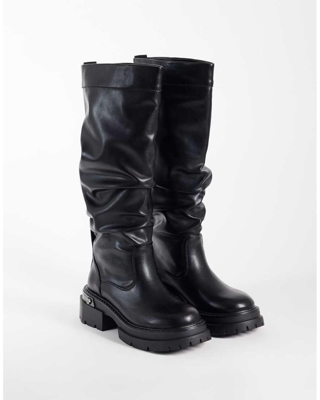 Buffalo Black Vanta Pull-on High Boots