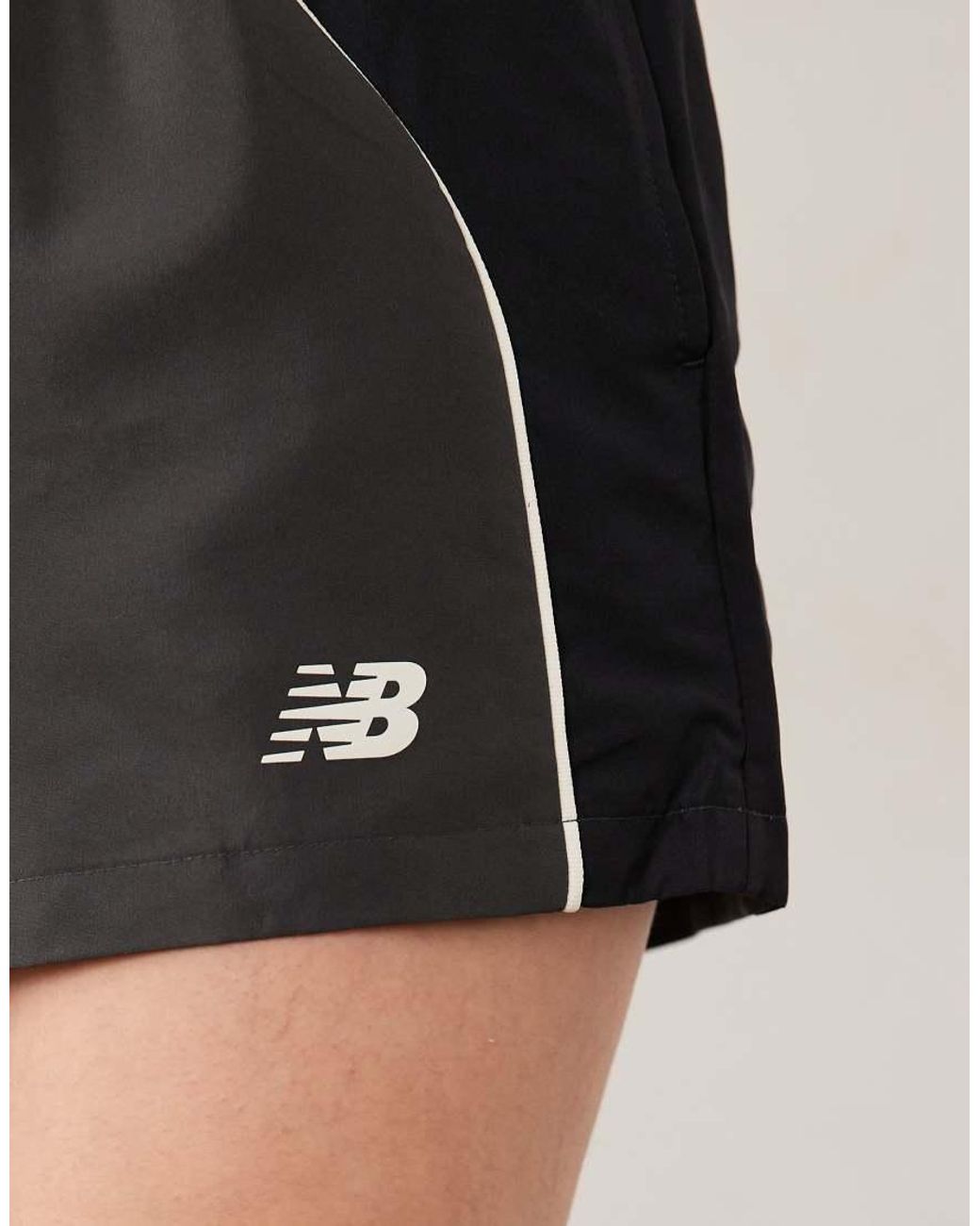 New Balance White Trackside Woven Short