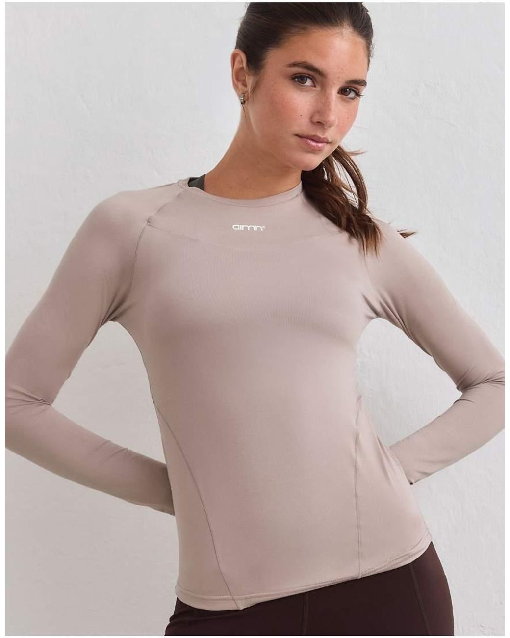 Aim'n Natural Dark Clay Soft Basic Long Sleeve