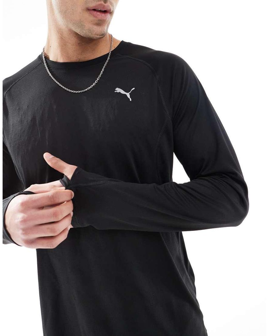 PUMA Blue Velocity Long Sleeve Running Top for men