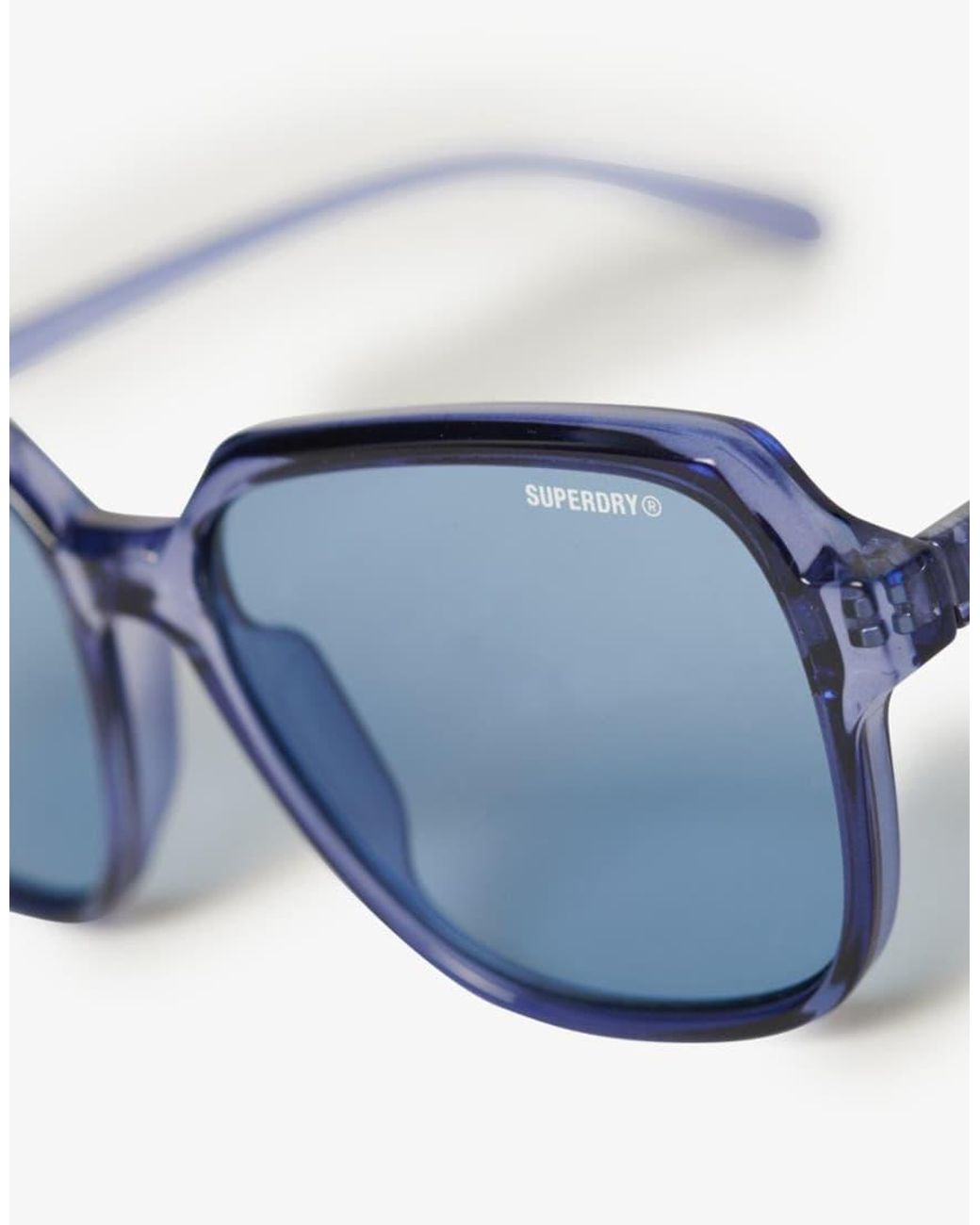 Superdry Blue Oversized Square Sunglasses