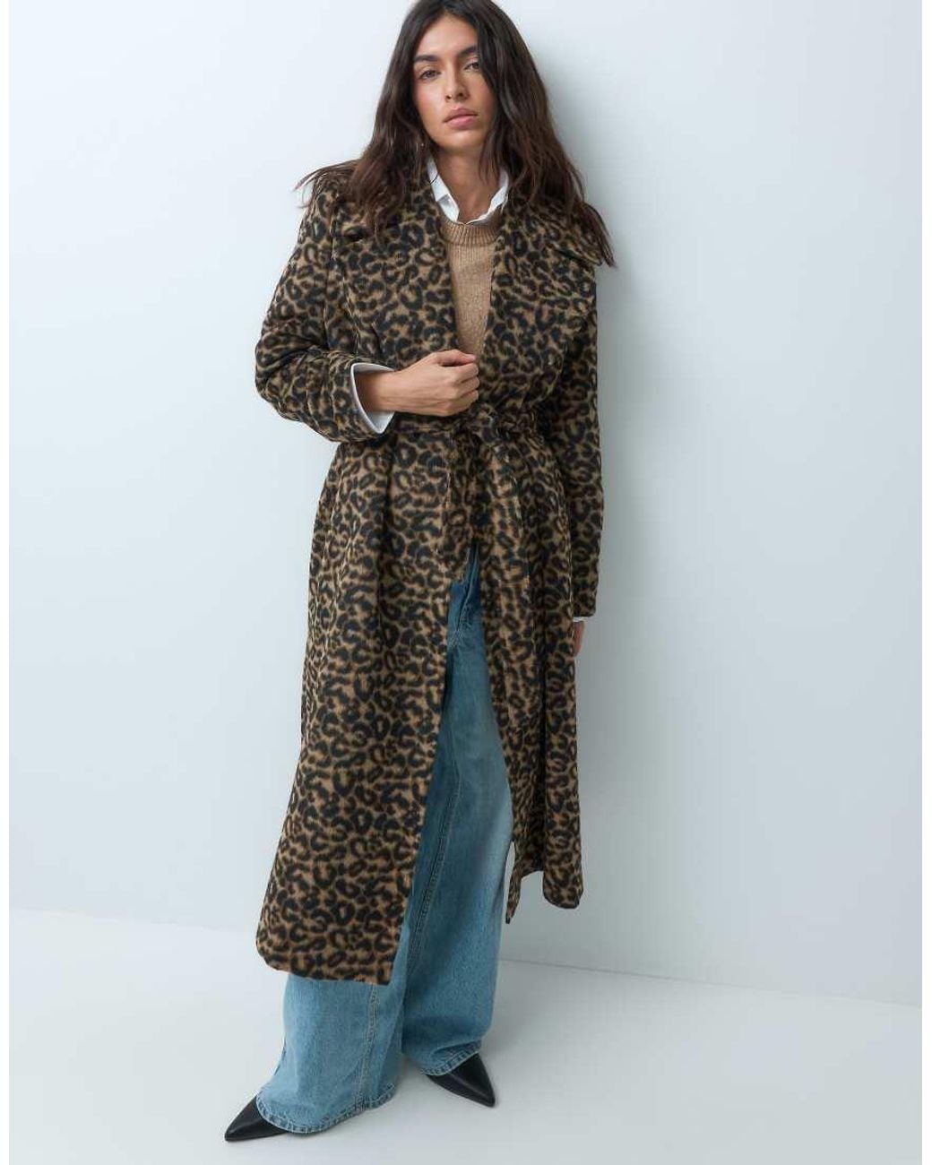 Miss Selfridge Multicolor Wrap Coat