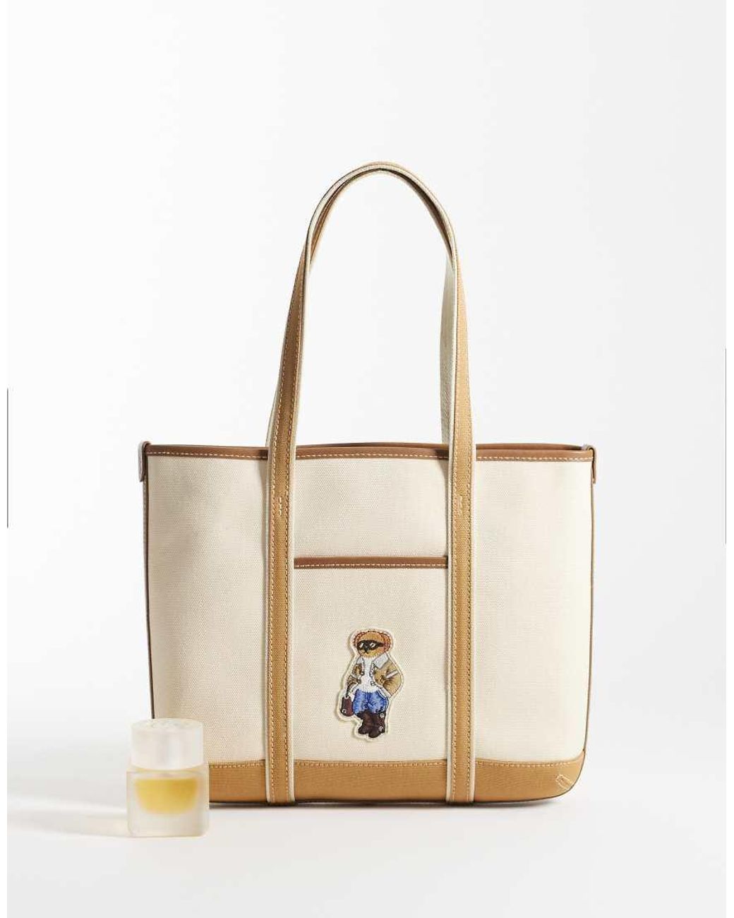 Polo Ralph Lauren Natural Bear Print Small Tote Bag