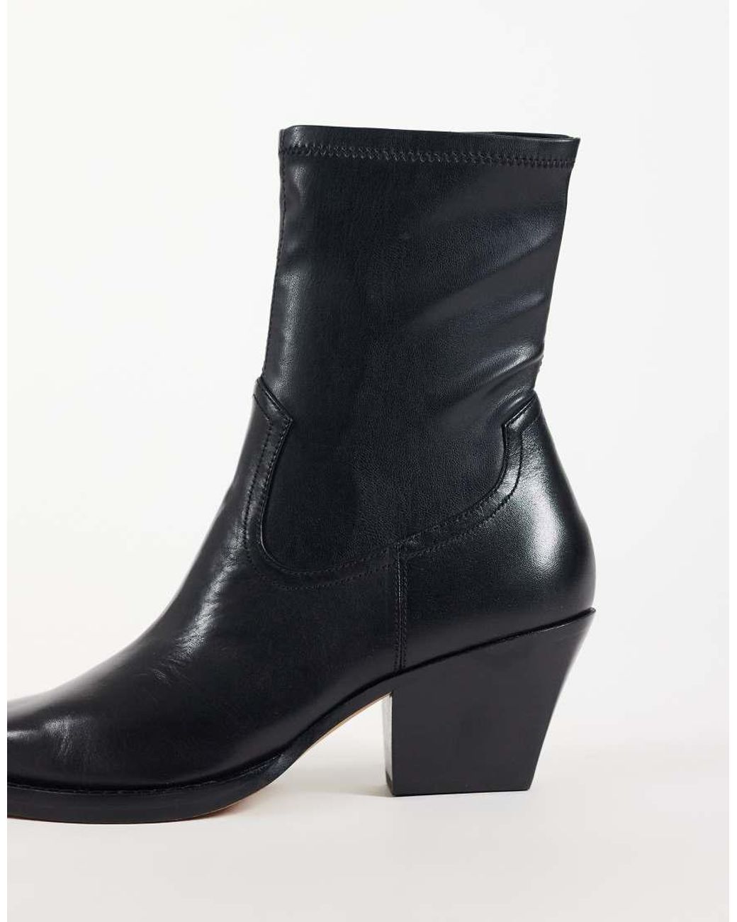 Dolce Vita Black Rutger Western Mid Ankle Boots
