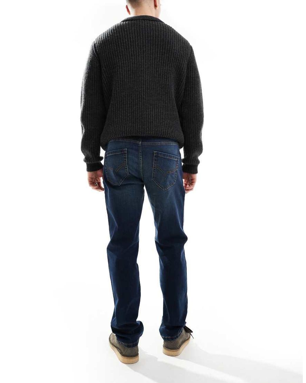 Threadbare Blue Straight Fit Jeans for men