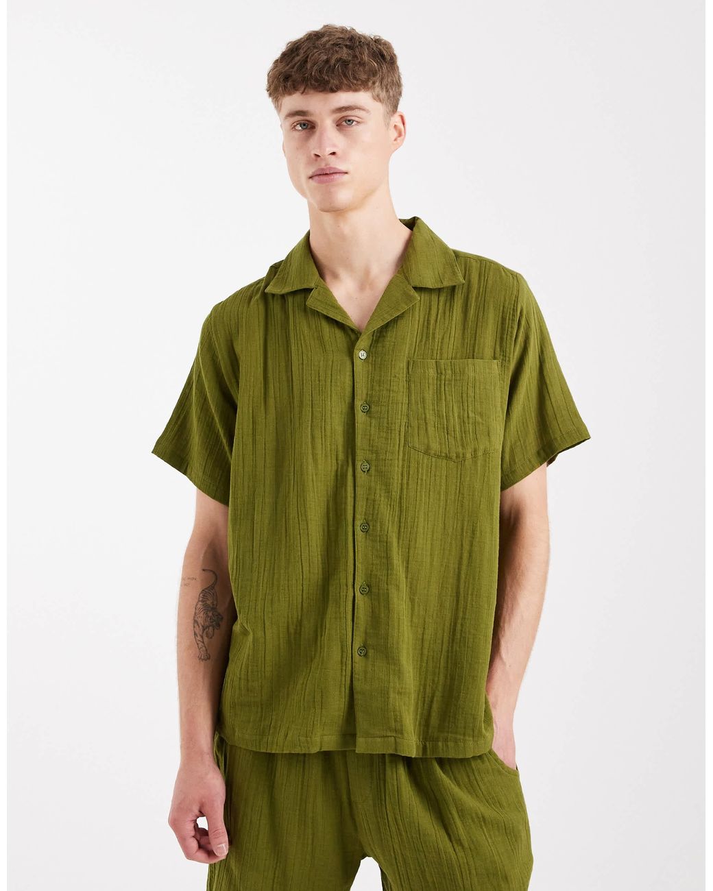 Chemise d'ensemble Sol Beach pour homme en coloris Green