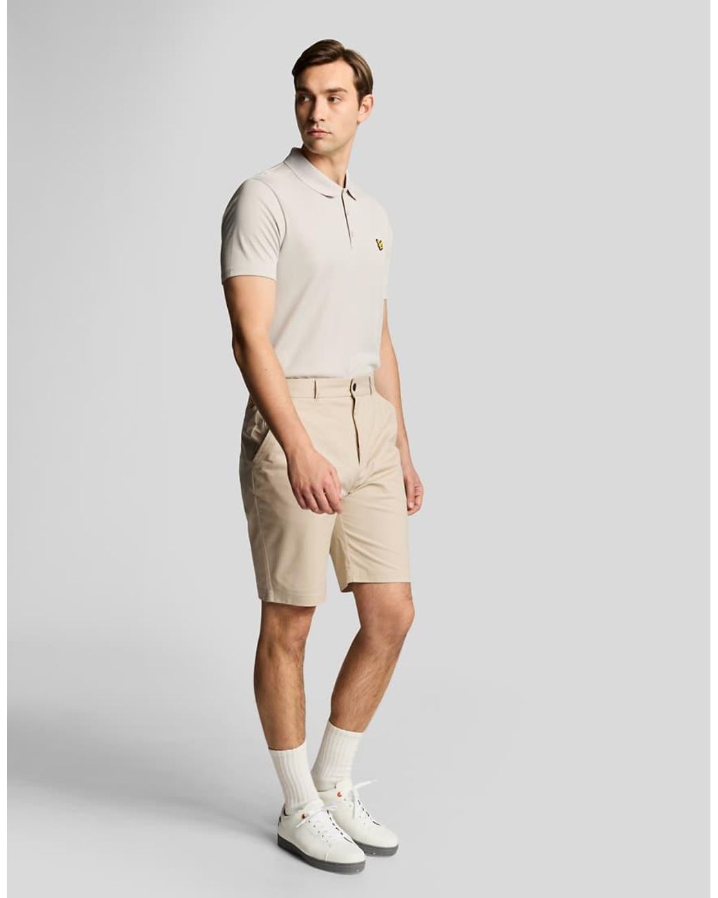 Lyle & Scott Natural Golf Course Stretch Chino Shorts for men