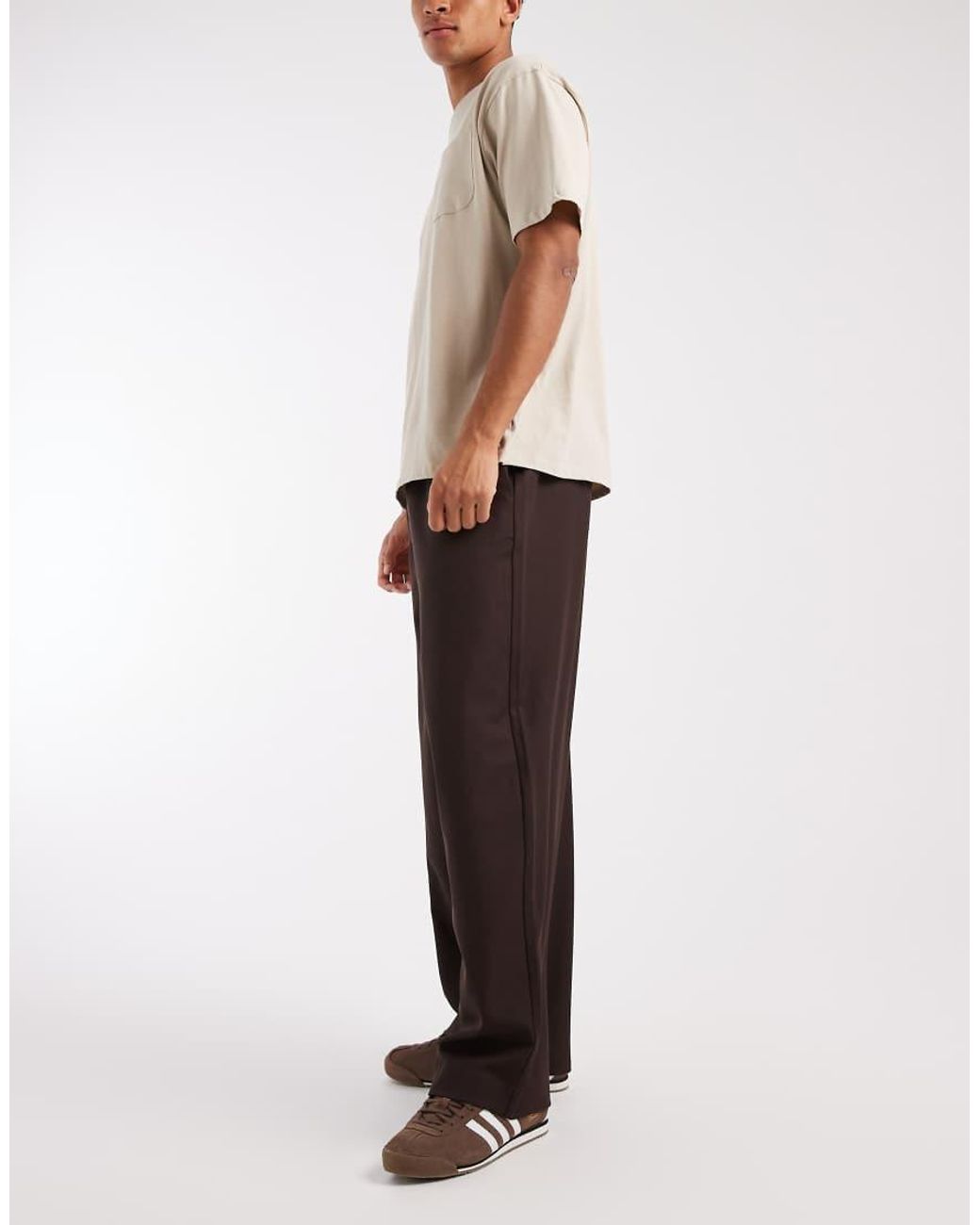 New Look Black Wide Leg Trousers for men