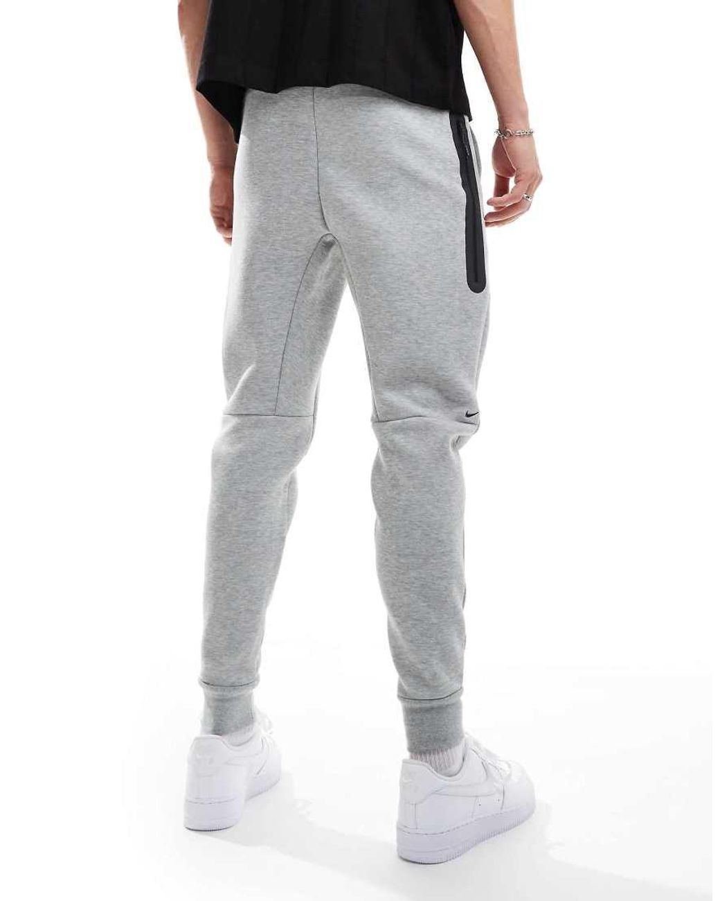 nike tech fleece cuffed grey tracksuit