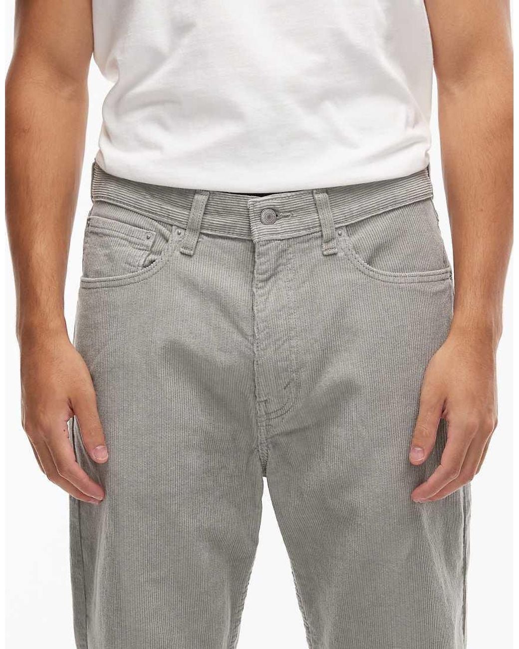 Levi's Black 565 Loose Straight Fit Cord 5 Pocket Trousers for men