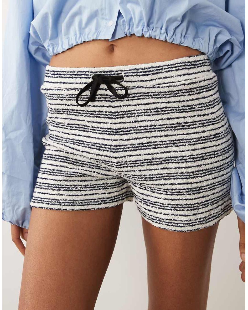 ASOS Blue Knitted Jersey Shorts