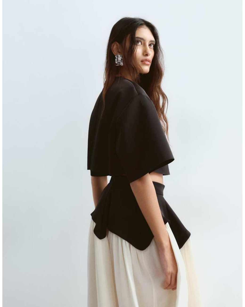 ARRANGE Black Crop T-shirt Co-ord