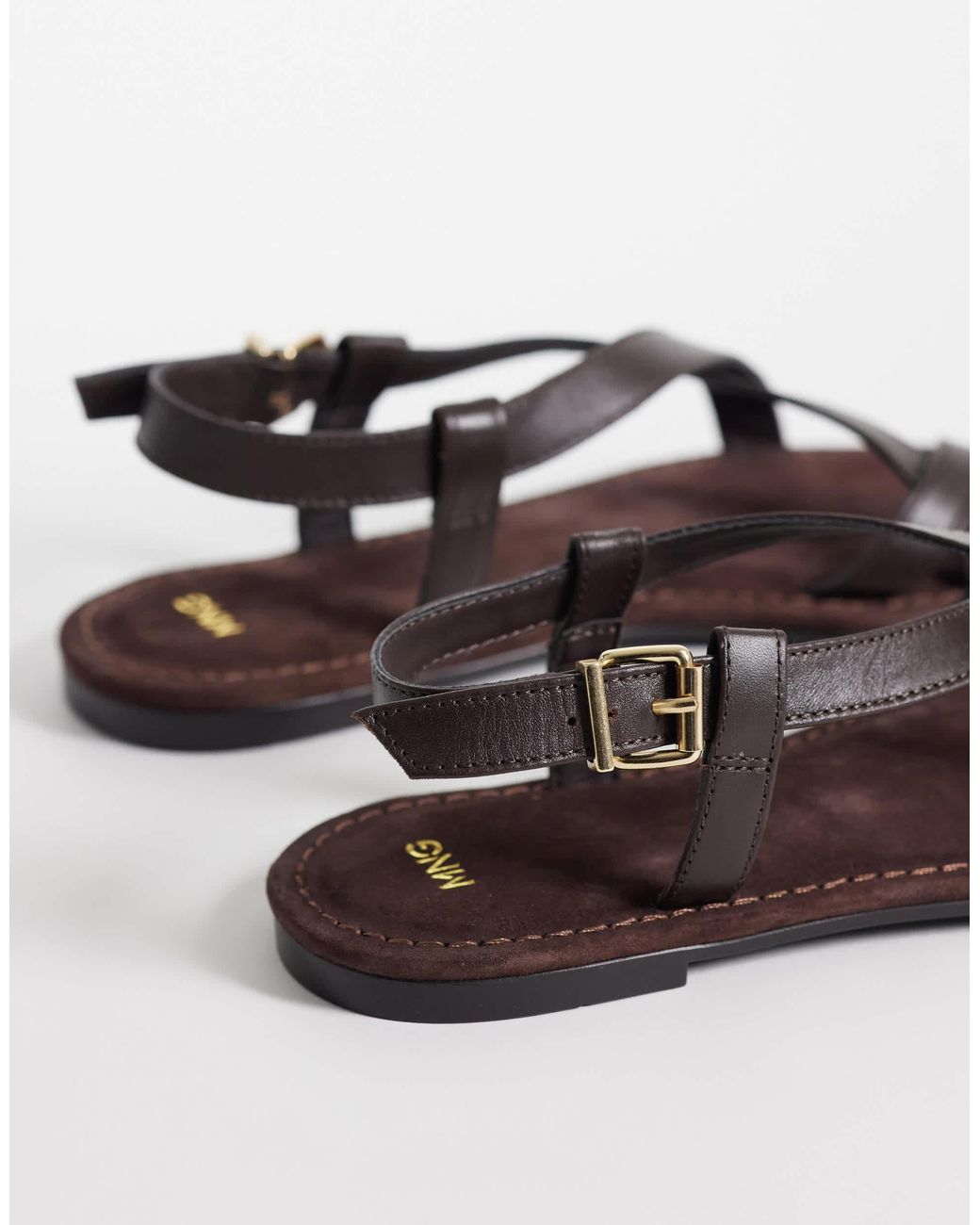 Mango White – flache sandalen