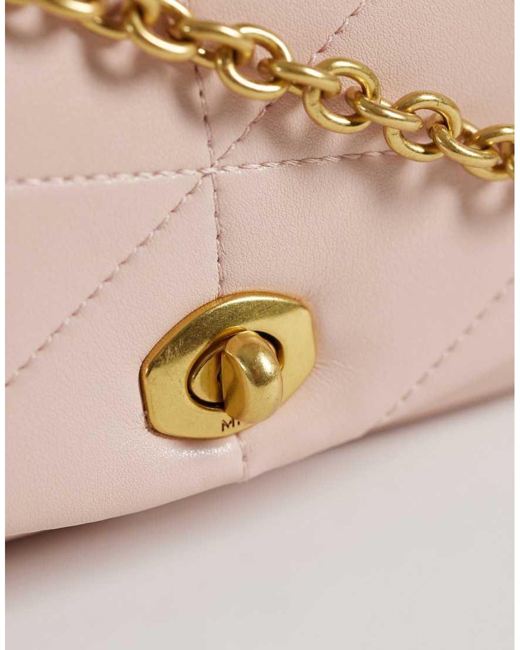 Mango Natural Cross-body Bag With Chain Strap