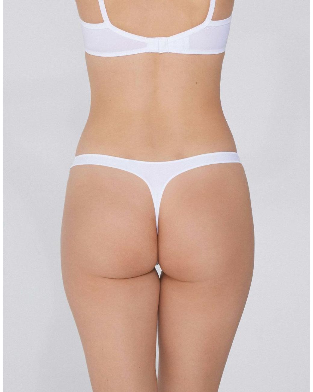 Tezenis White Microfibre G-String