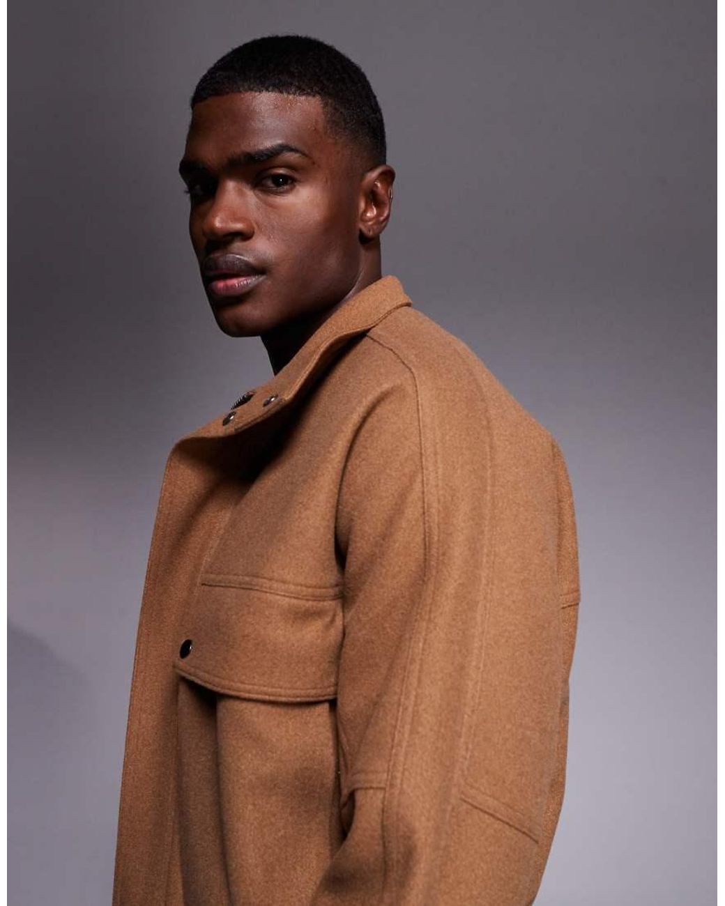ASOS Brown Harrington Jacket for men