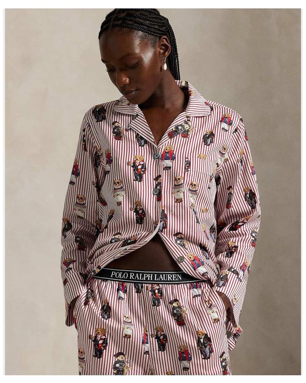 Polo Ralph Lauren Natural Bear Cotton Pyjama Set
