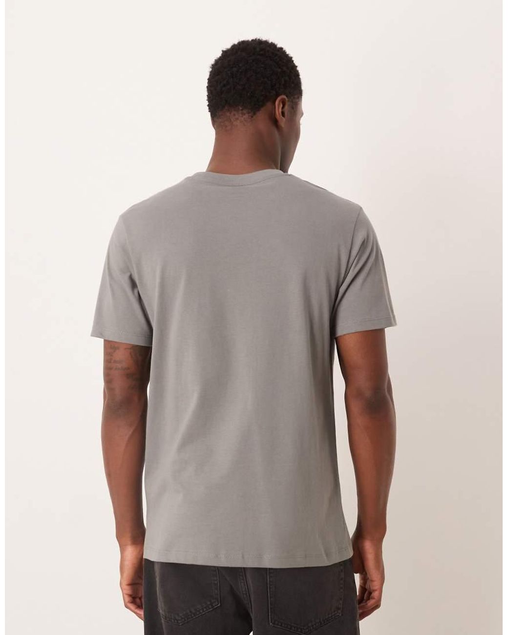 ASOS Gray Essentials Regular Fit T-shirt With Regular Fit for men