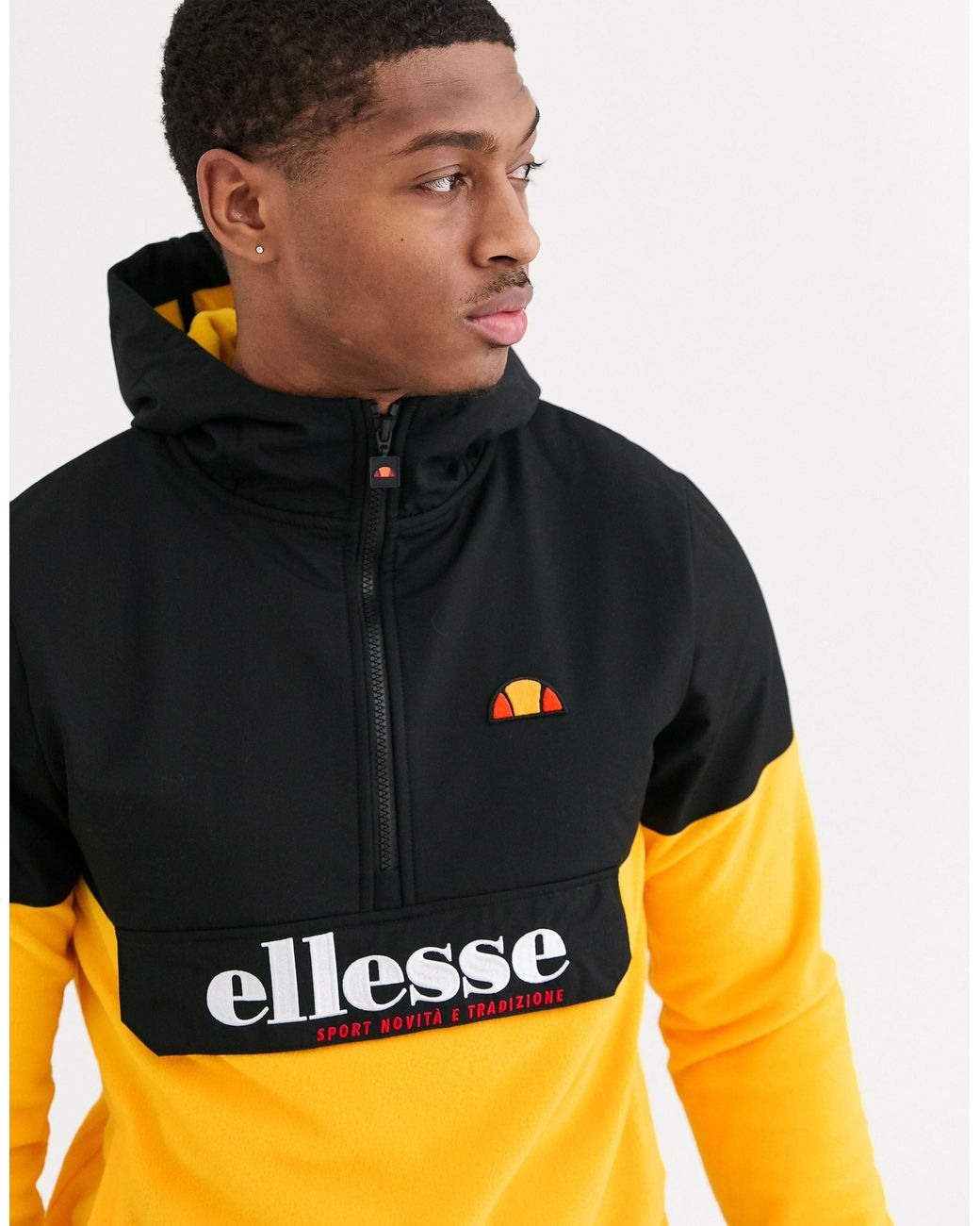 Ellesse Esine 1/4 Zip Fleece Jacket in Orange for Men | Lyst Australia
