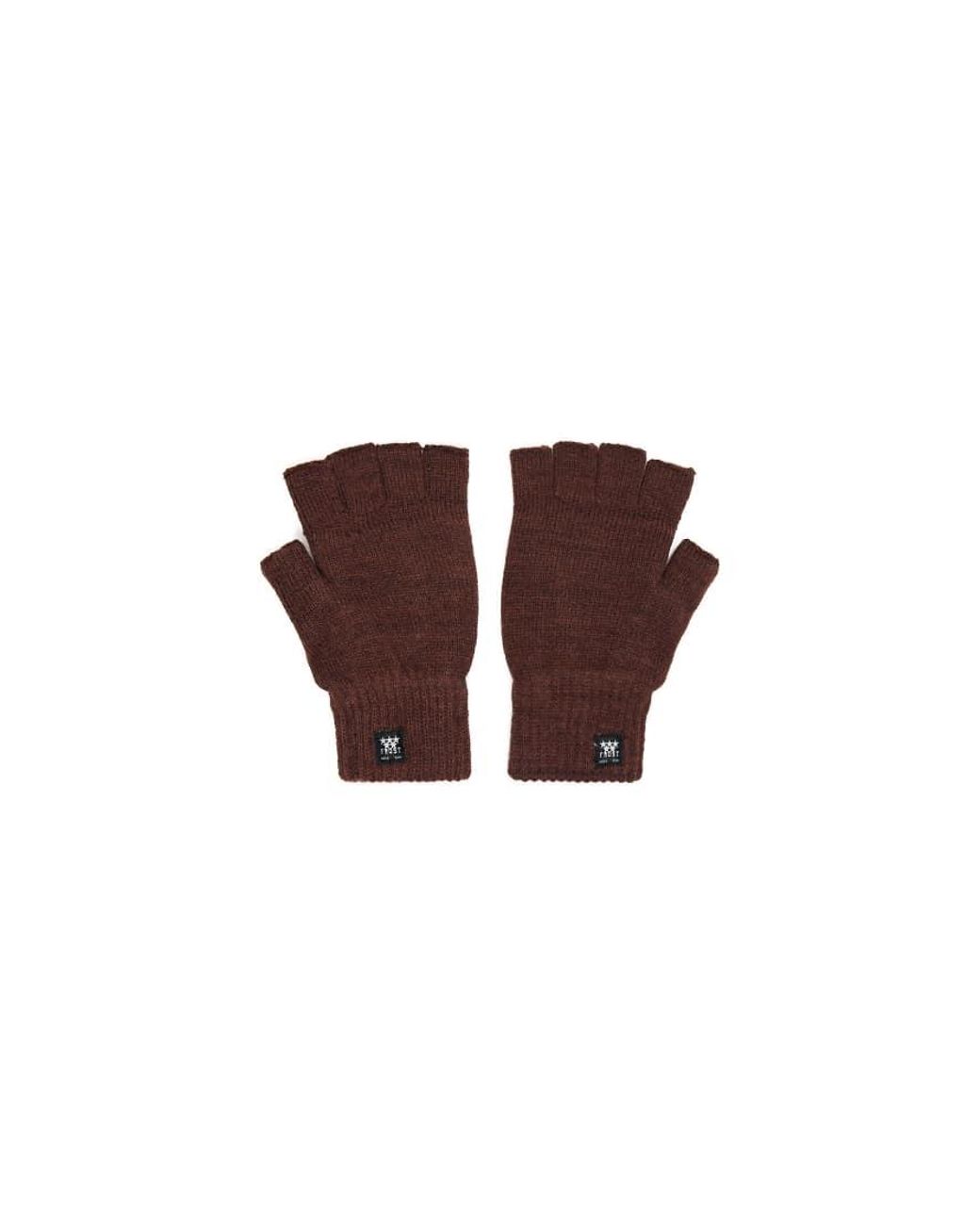 Bershka Purple Knit Mittens for men