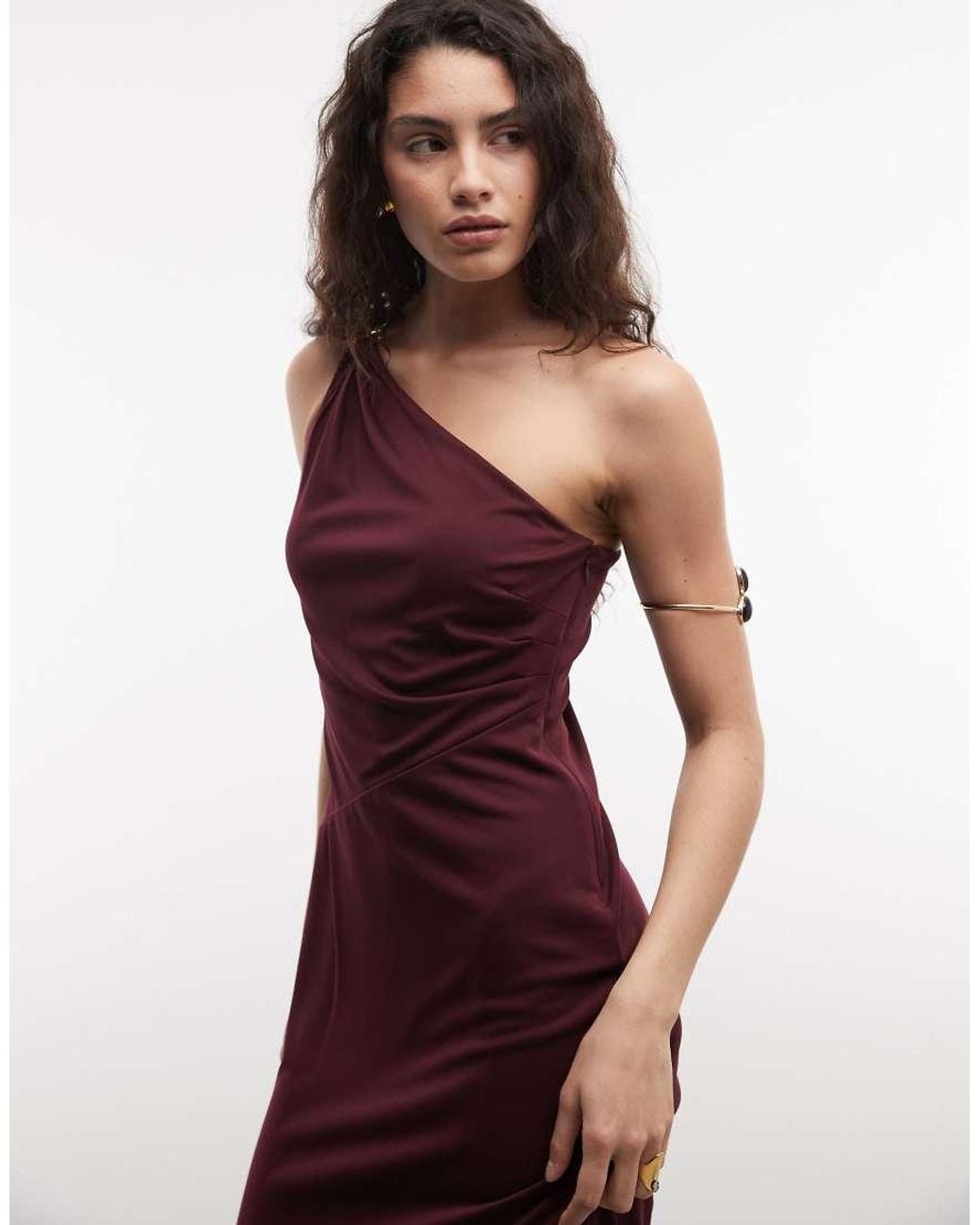 Ralph Lauren Red One Shoulder Maxi Dress