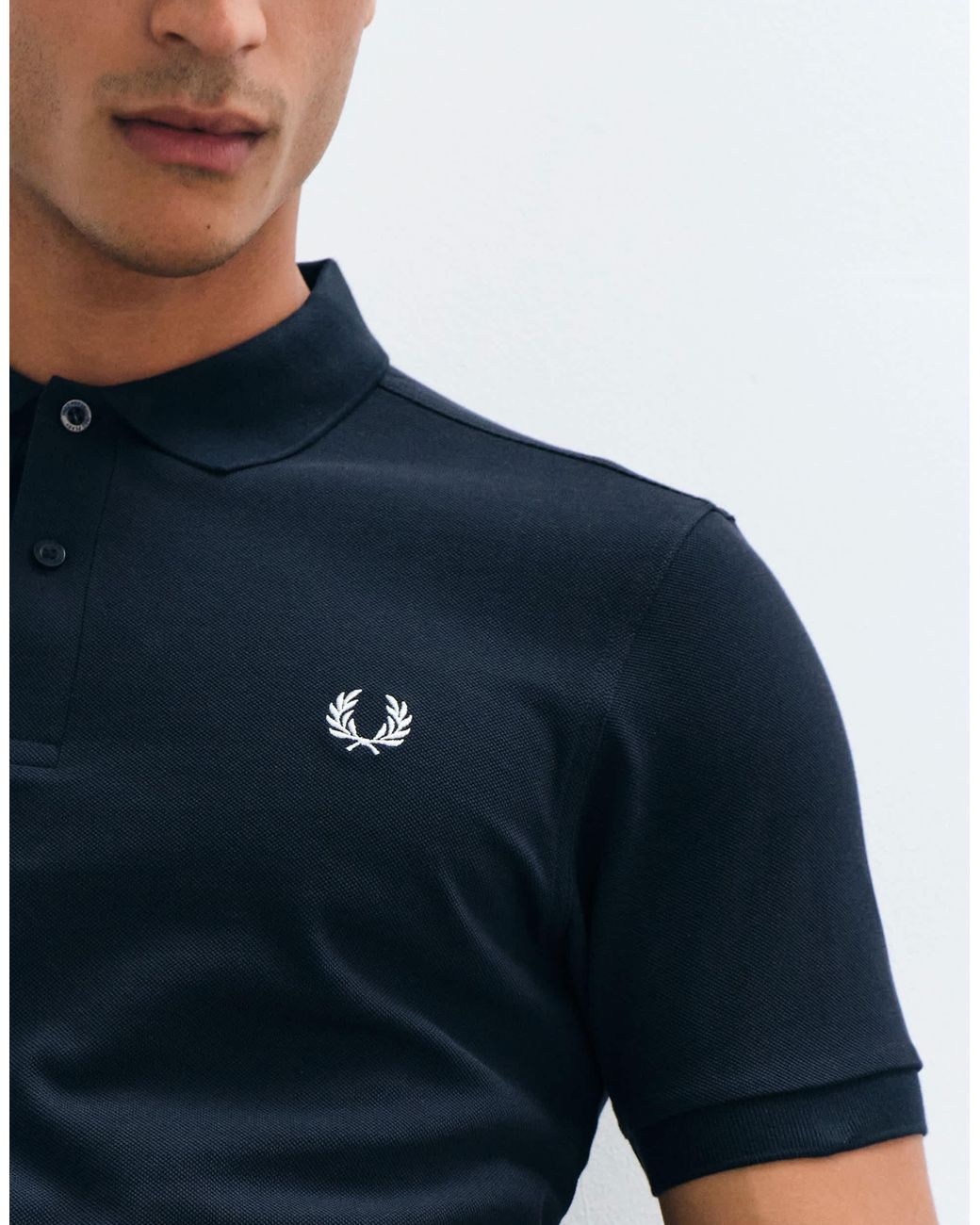 Fred Perry – einfarbiges polohemd in Blue für Herren