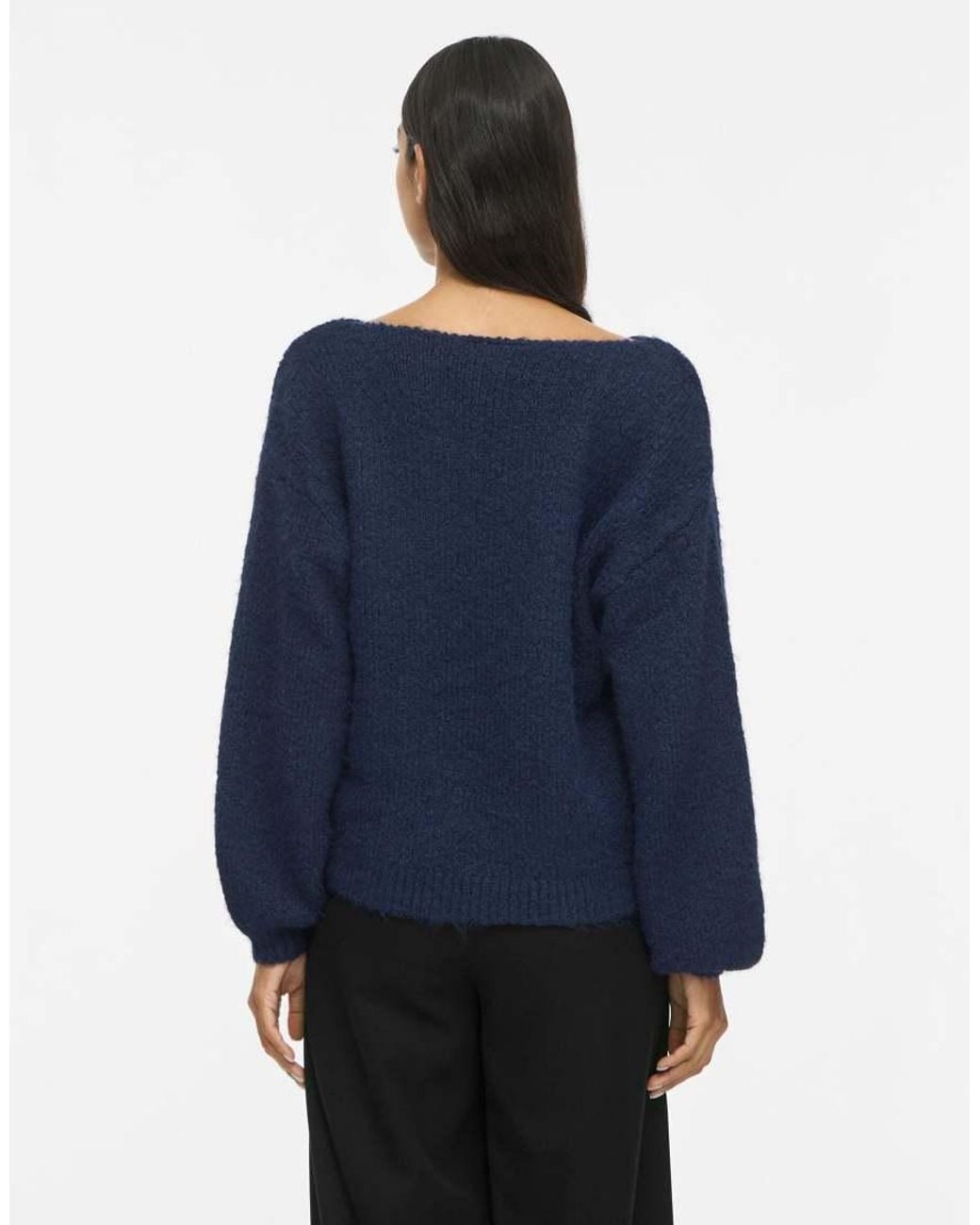 Vila Gebreide Pullover in het Blue