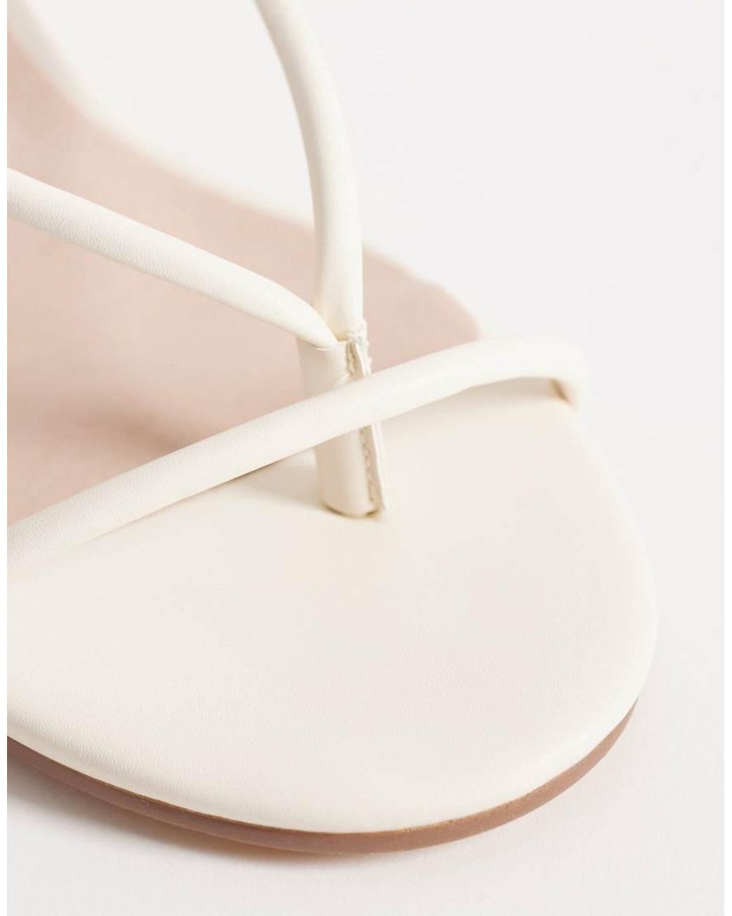 London Rebel White Mary Wedge Heeled Strappy Sandals