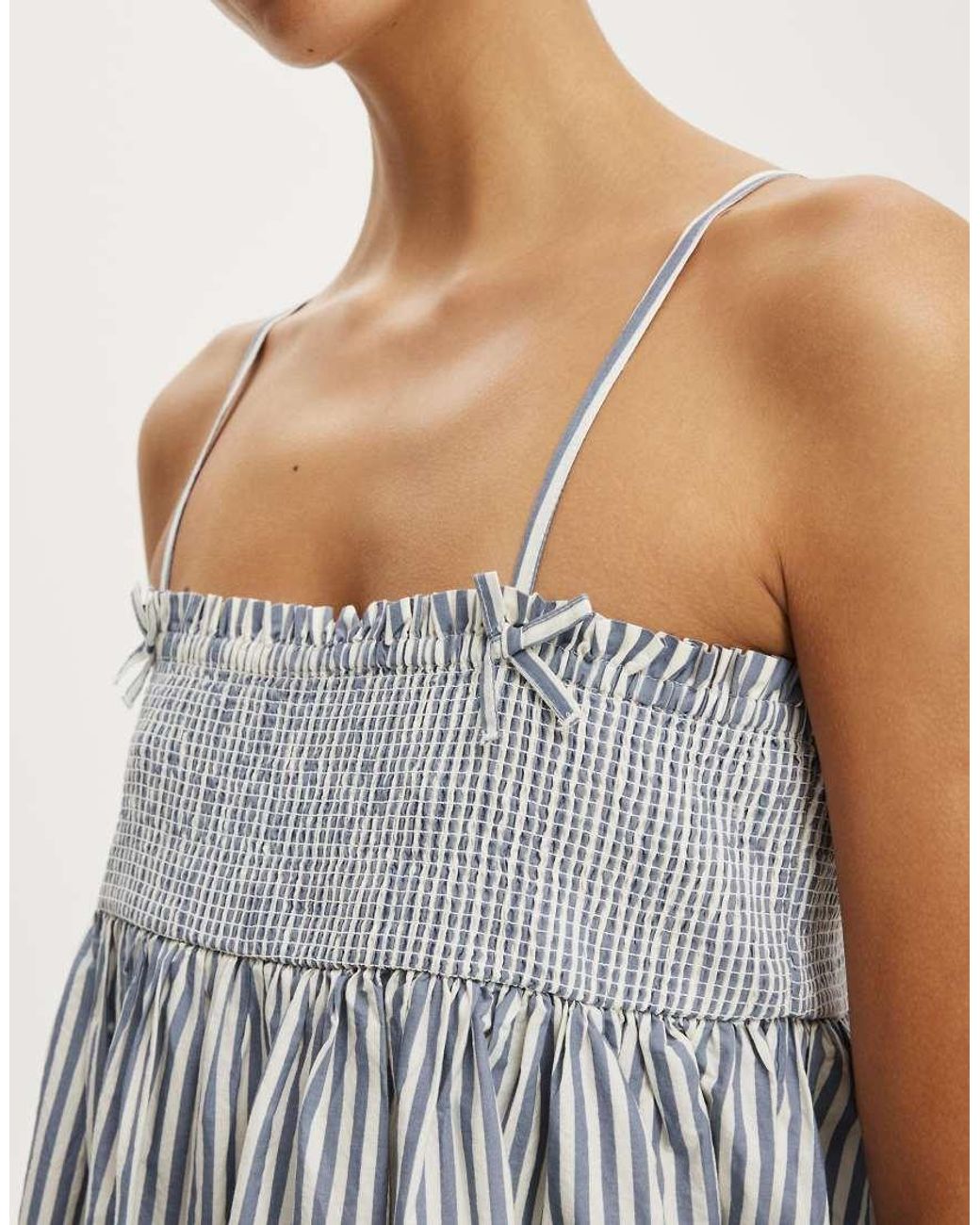 Cotton On Gray Eliza Babydoll Dress