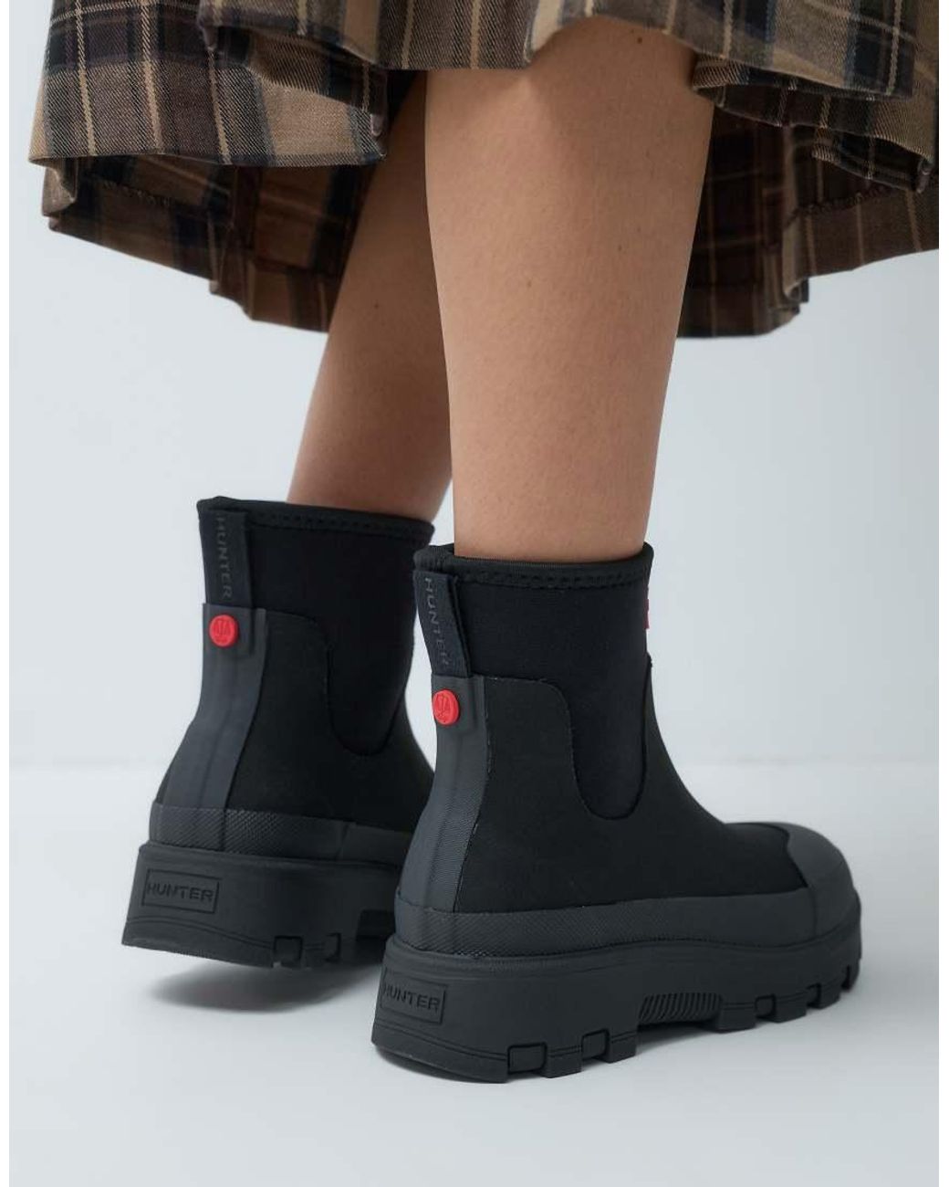 Hunter Black Unisex Elements Neoprene Chelsea Wellington Boots
