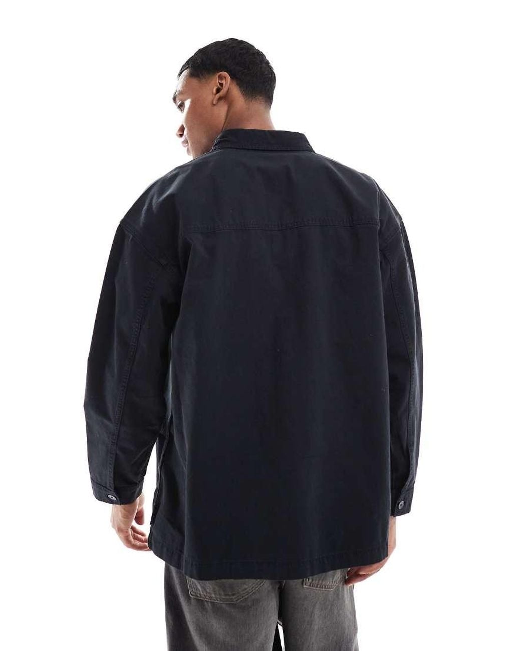 Jack & Jones Blue Heavy Twill Washed Overshirt for men