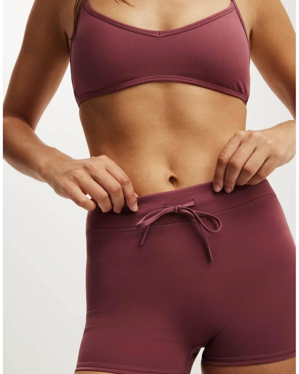 Cotton On Purple Ultra Soft Halter Open Back Crop