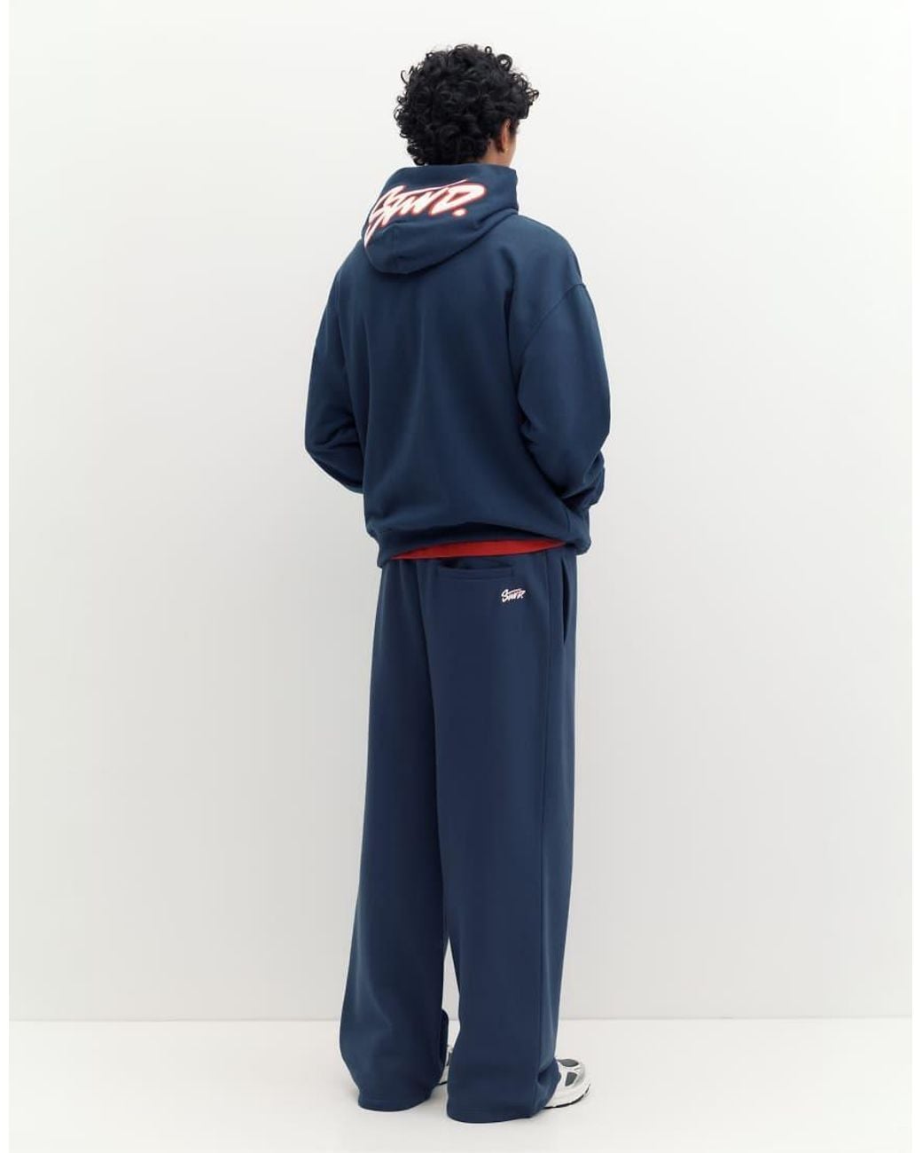 Pull&Bear Blue Stwd Joggers for men