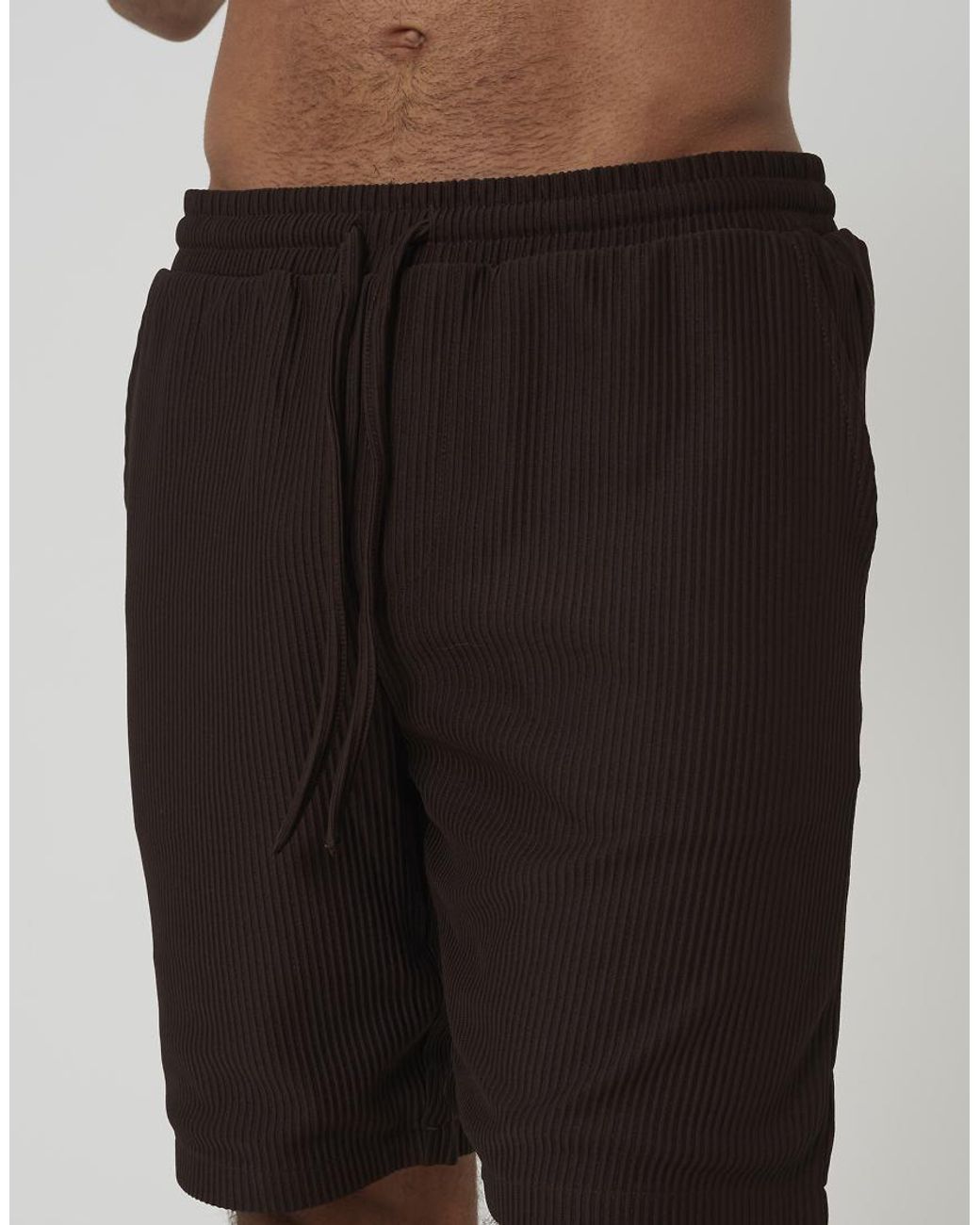 Brave Soul Black Pleated Shorts for men