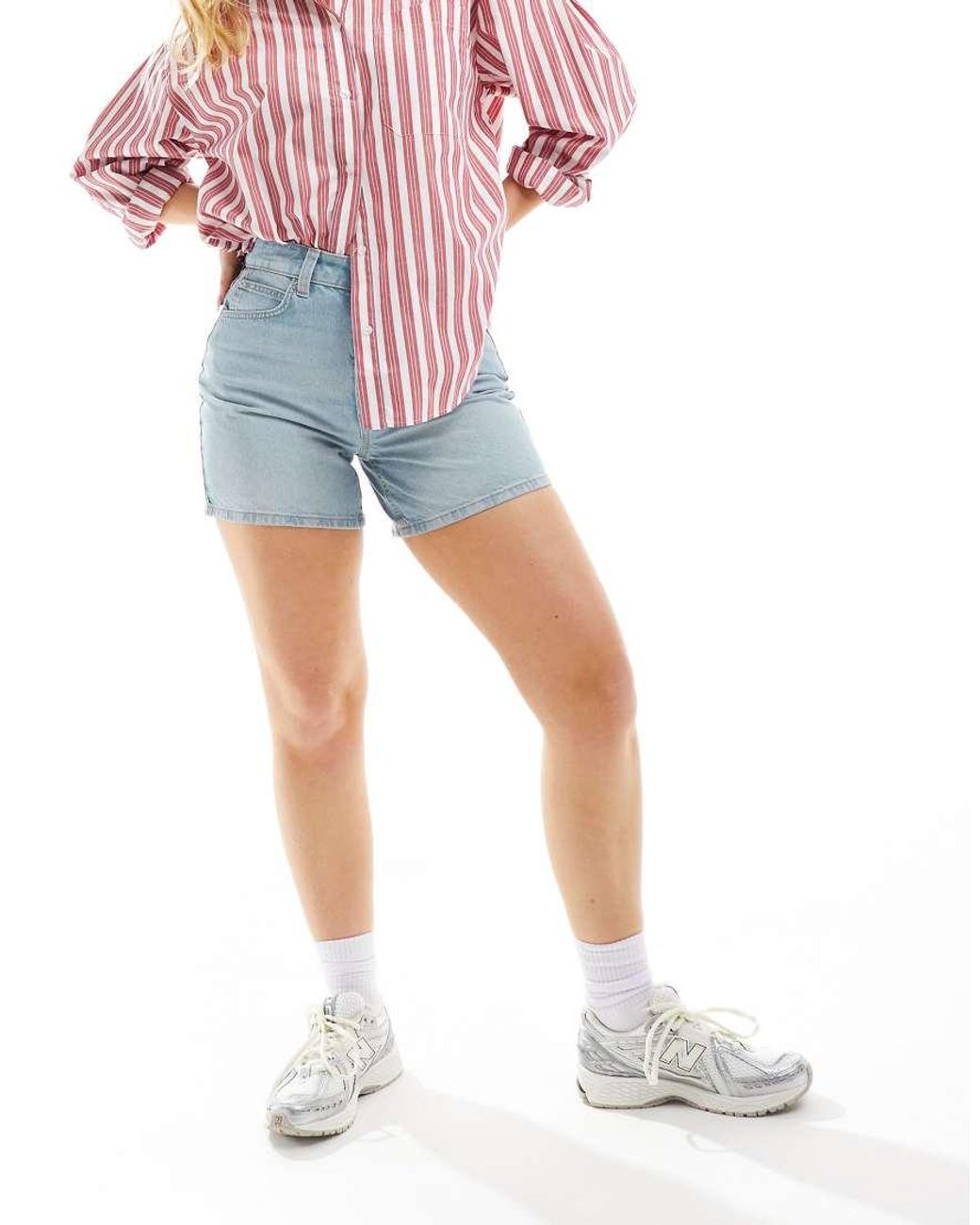 ASOS Blue Hourglass Denim Dad Short