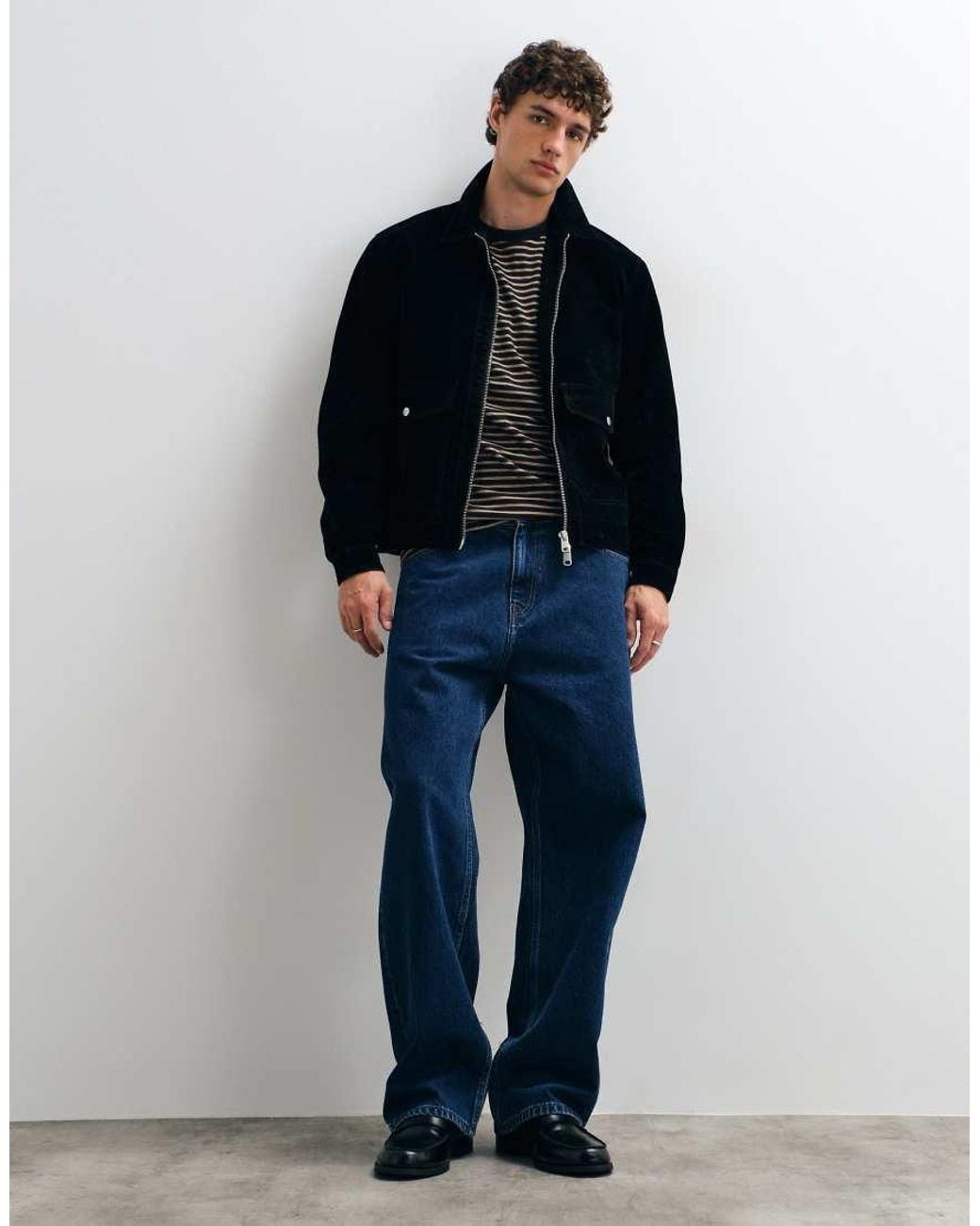 Only & Sons Blue Faux Leather Jacket for men