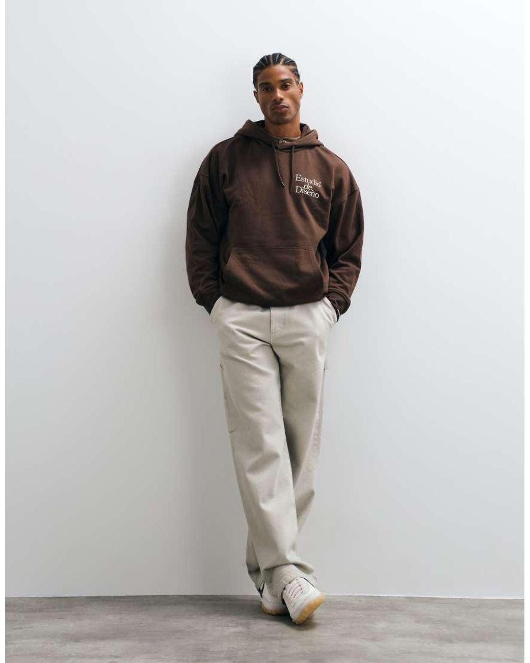 Only & Sons Black Relaxed Fit Hoodie With Deseno Back Print for men