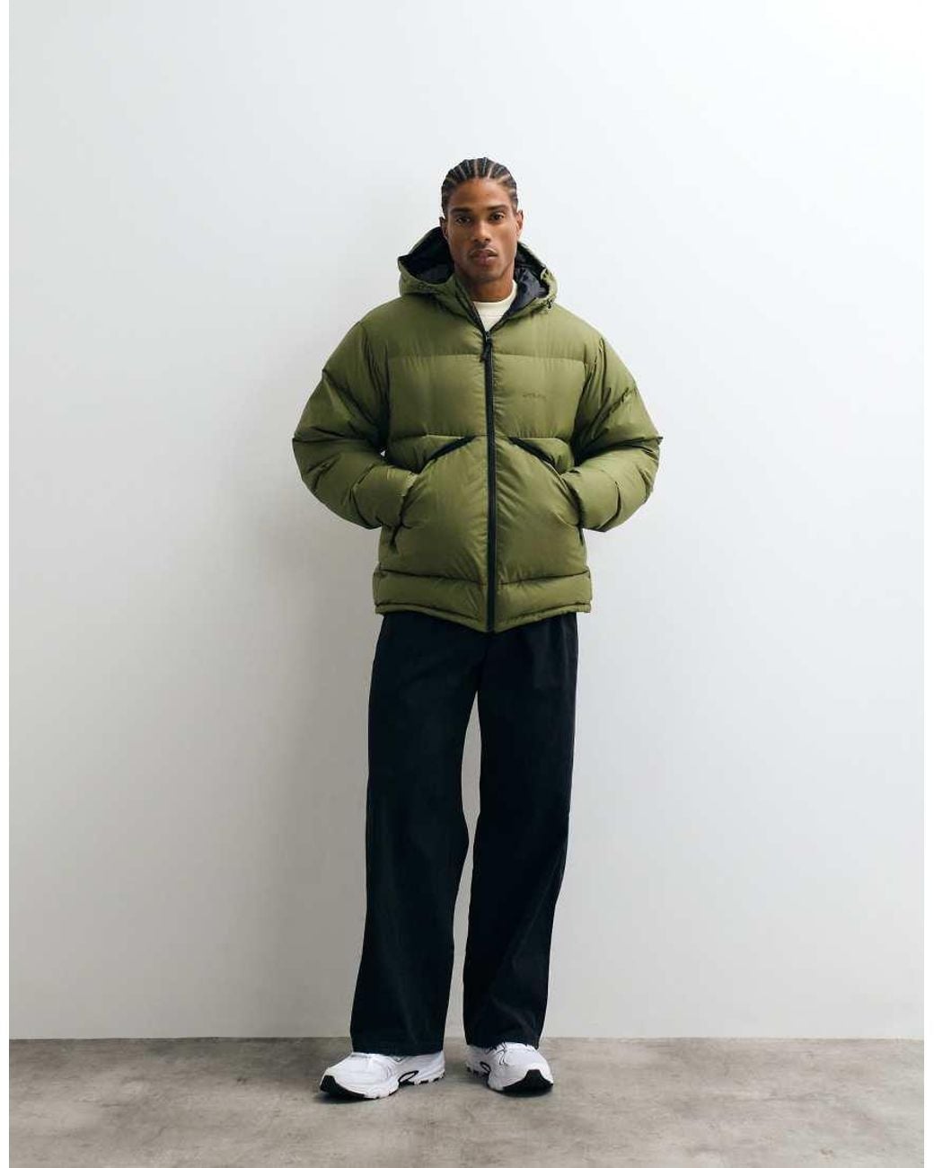 Gramicci Green Down Puffer Jacket for men