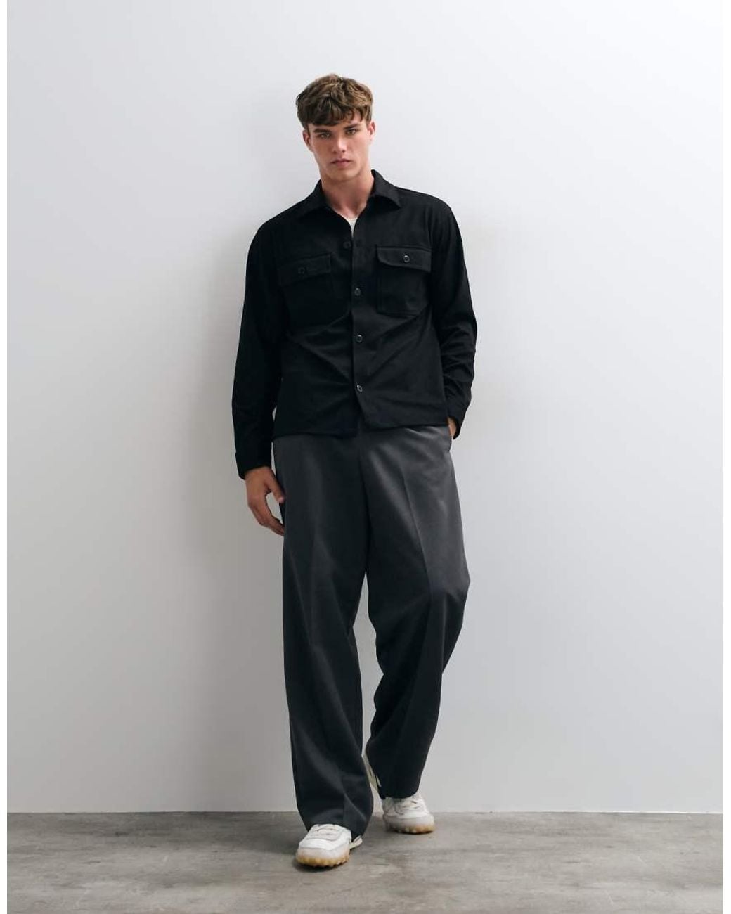 Jack & Jones Blue Twill Overshirt for men