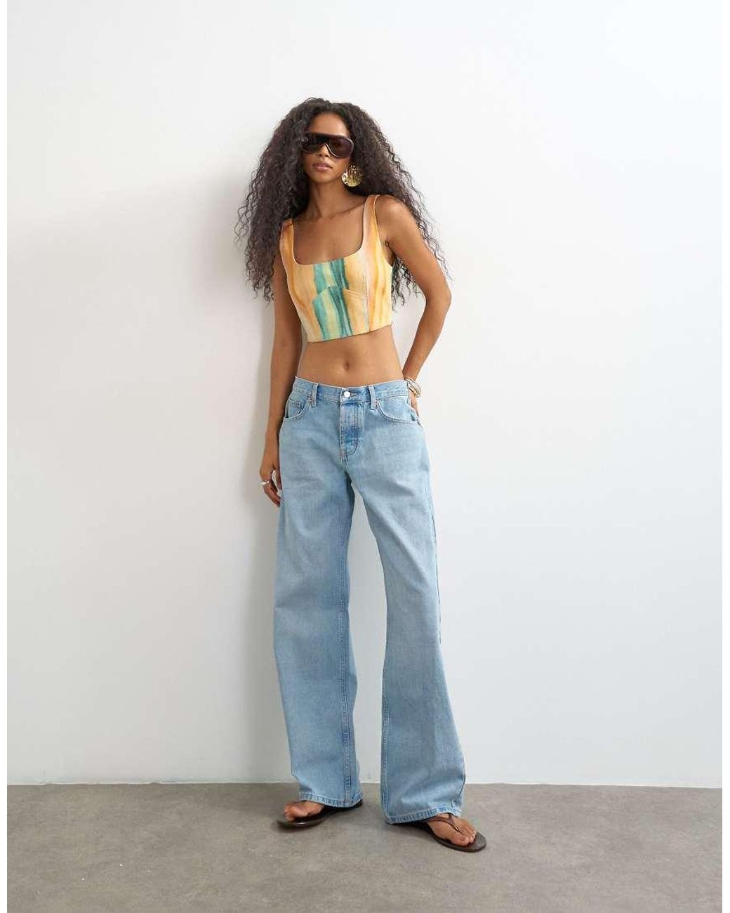 TOPSHOP Green Co-ord Scoop Cropped Cami