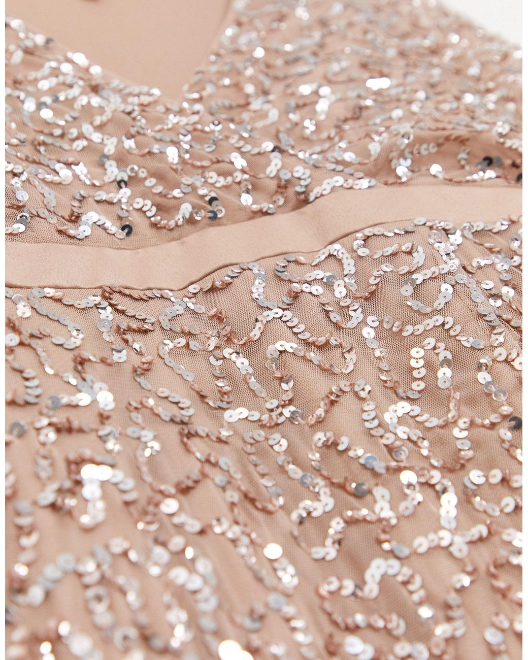 maya bridesmaid delicate sequin wrap maxi dress in taupe blush Maya Taupe Blush Embellished Long Sleeve Maxi Dress – Maya Deluxe