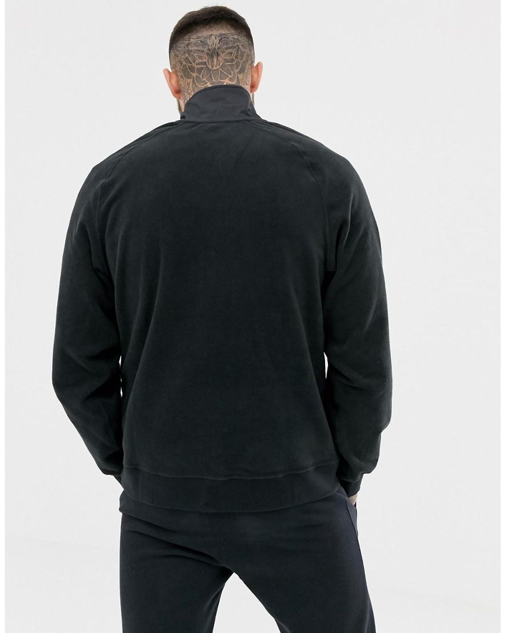 Sweat shirt en imitation peau de mouton demi fermeture clair Nike pour homme en coloris Noir Lyst