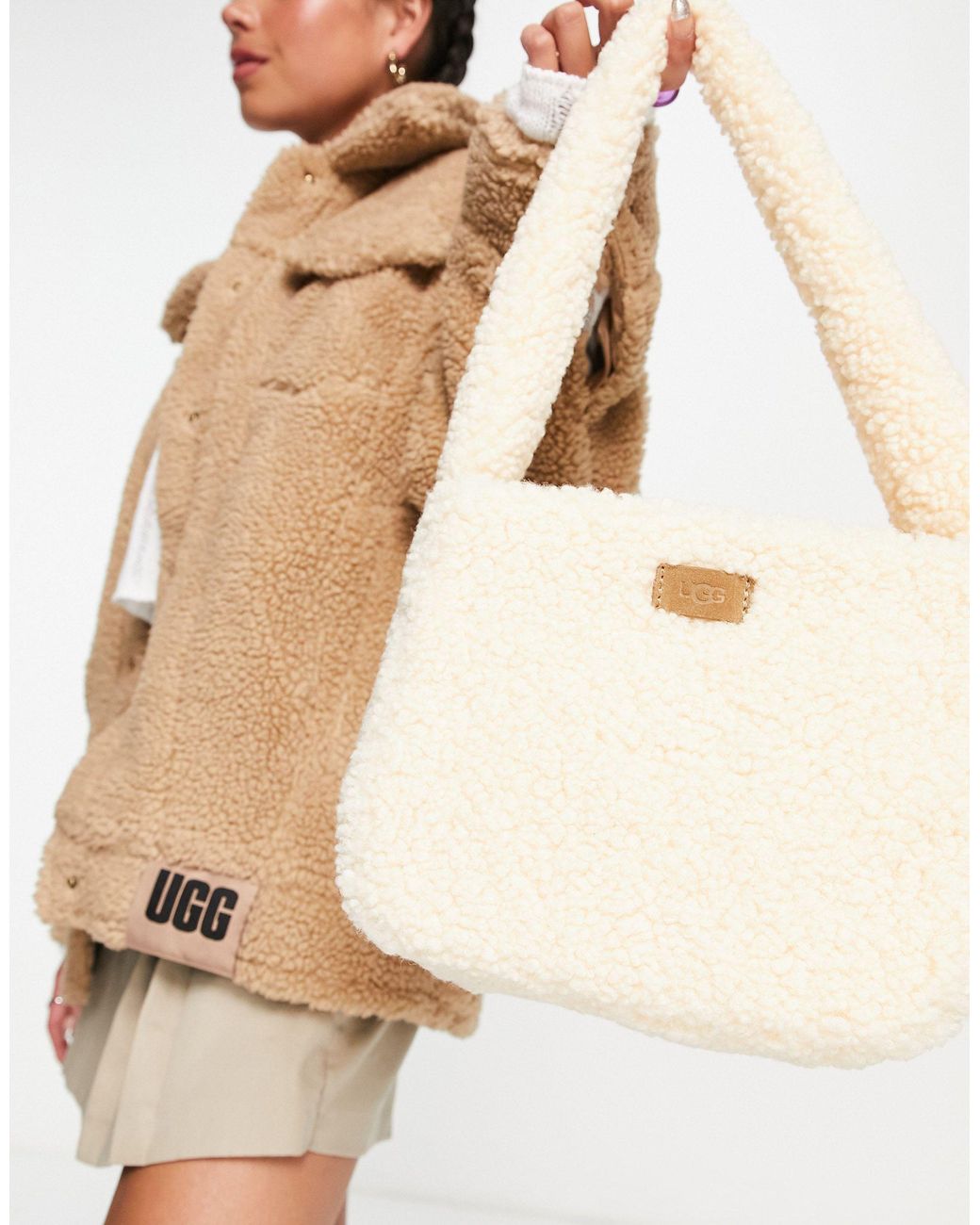 UGG Edalene Sherpa Shoulder Bag in Natural | Lyst UK